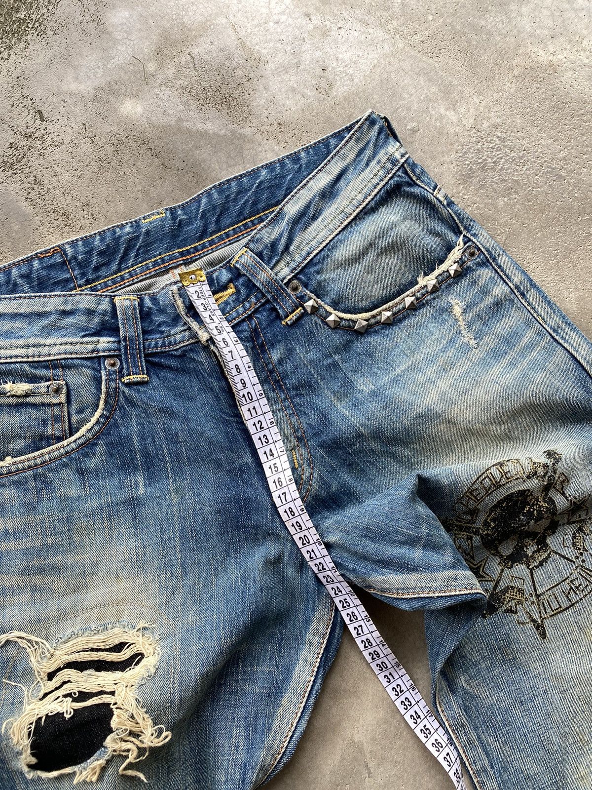 Edwin × If Six Was Nine × Japanese Brand Vintage Edwin Distressed Boot Cut Jeans Size US 30 / EU 46 - 12 Thumbnail