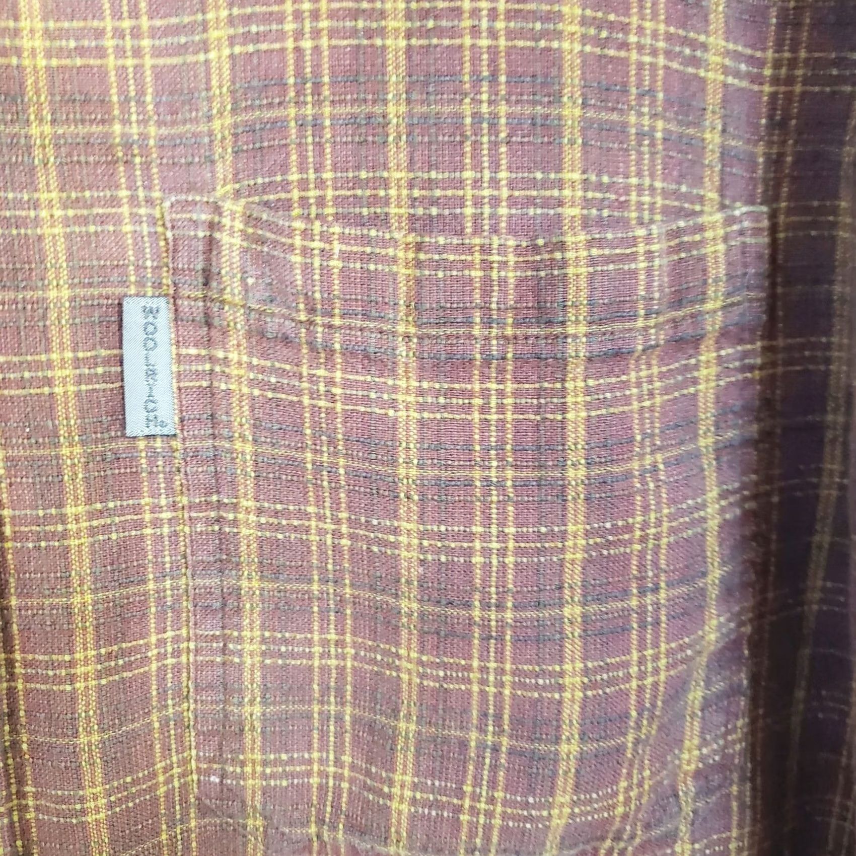 Vintage Woolrich Shirt Plaid Button-Down Long Sleeve 100% Cotton Linen-Look Brown Woolrich Mens L Regular Pocketed Size US L / EU 52-54 / 3 - 4 Thumbnail