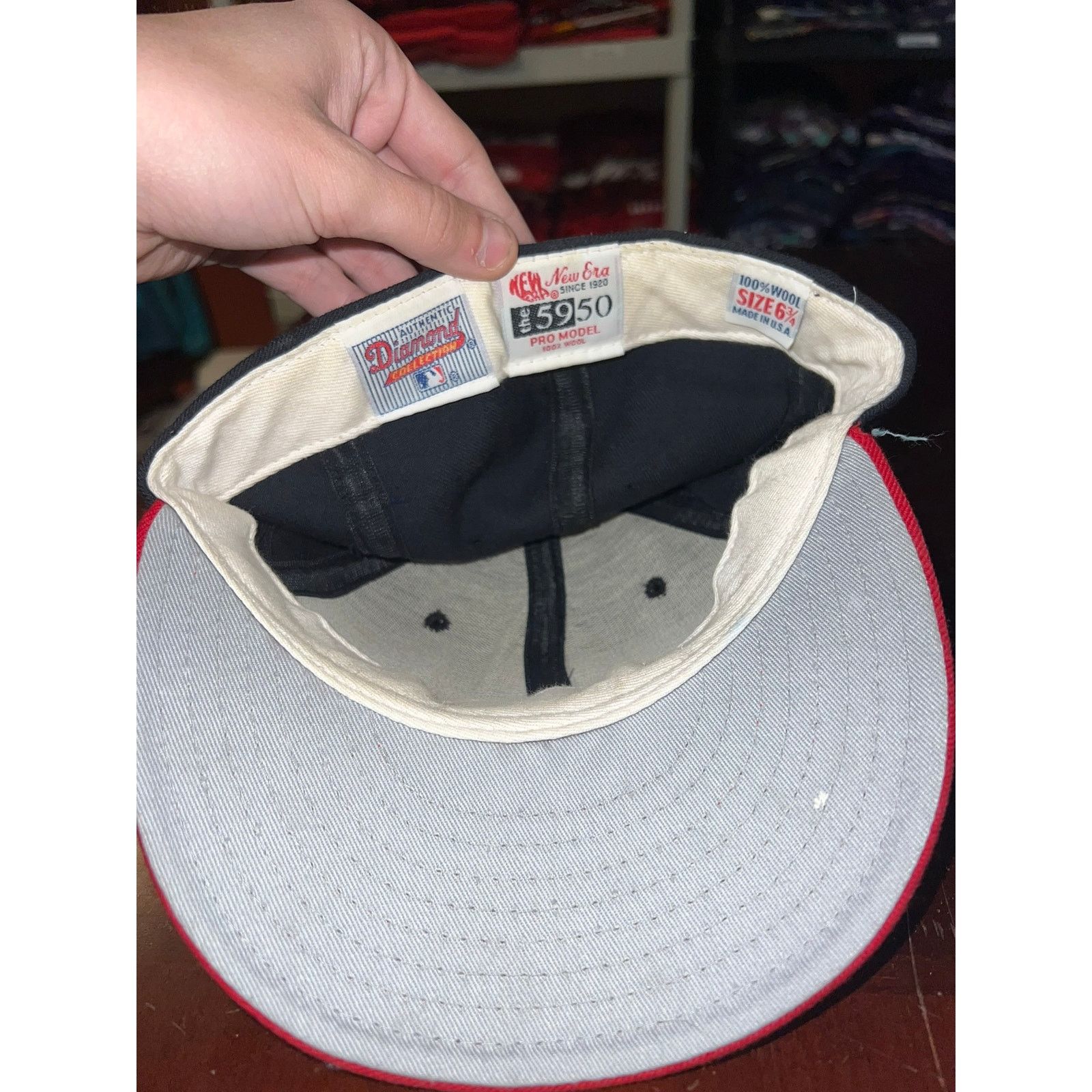 Vintage Los Angeles Angels Hat New Era Pro Model Diamond 6 3/4 USA Size ONE SIZE - 5 Thumbnail