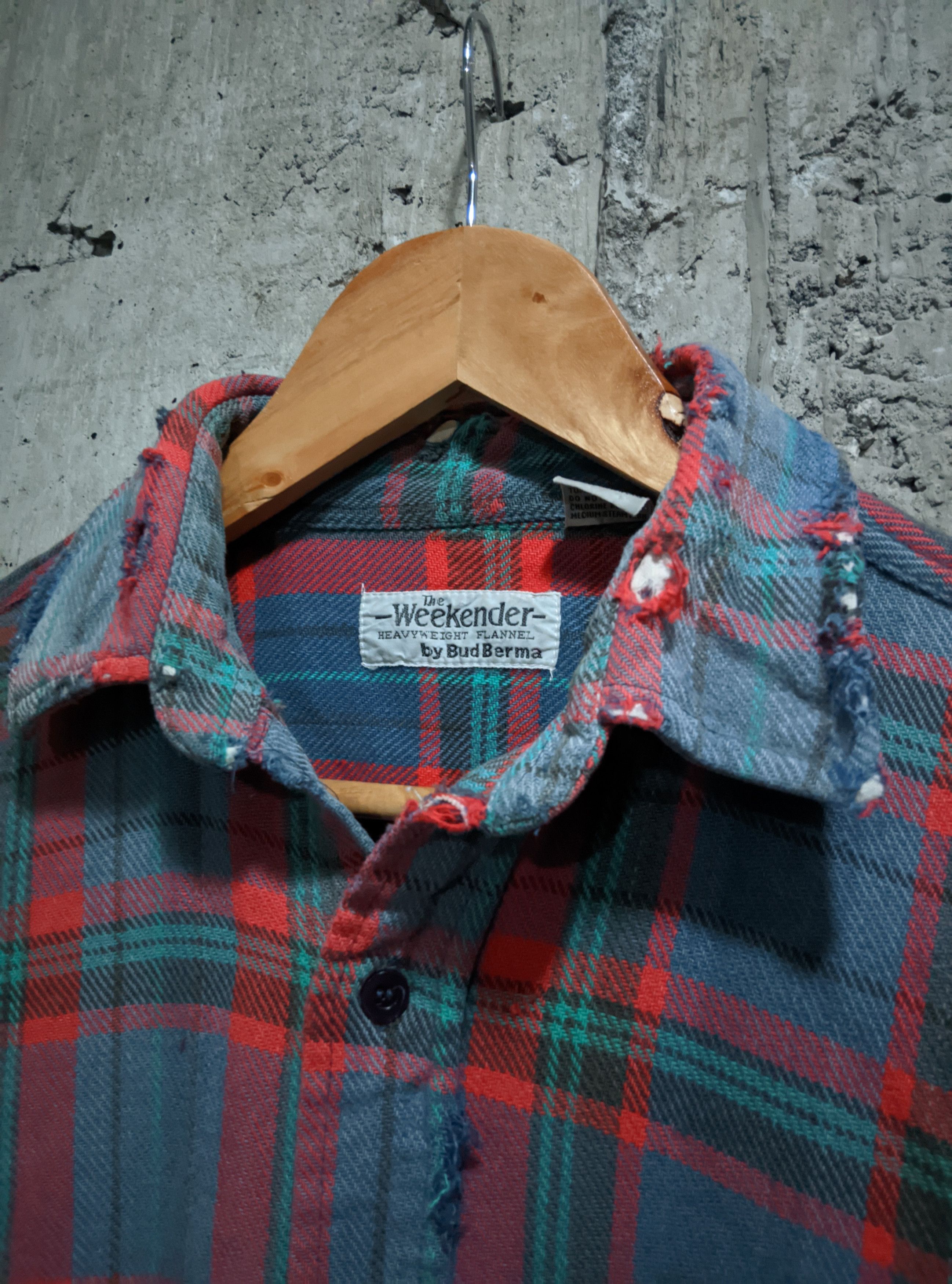 Vintage Vintage 70s thrashed flannel distressed sun faded erd Size US M / EU 48-50 / 2 - 3 Thumbnail