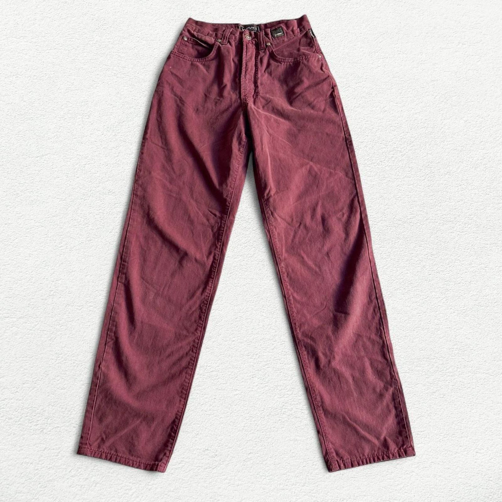 Versace Jeans Couture Vintage Versace Jeans Couture Burgundy Denim Pants - Unisex Size 28" / US 6 / IT 42 - 1 Thumbnail