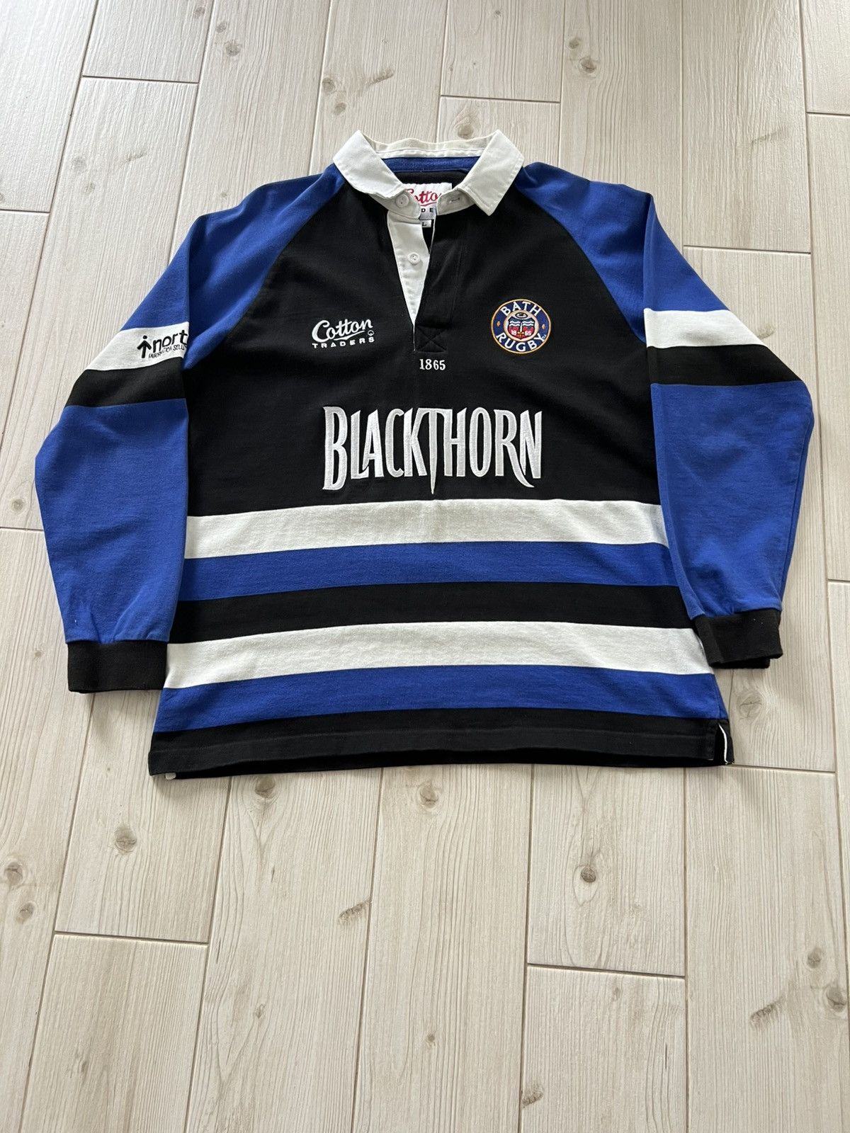 Cotton Traders Vintage Cotton Traders Bath Rugby Long Sleeve Rugby Shirt Size US L / EU 52-54 / 3 - 15 Thumbnail