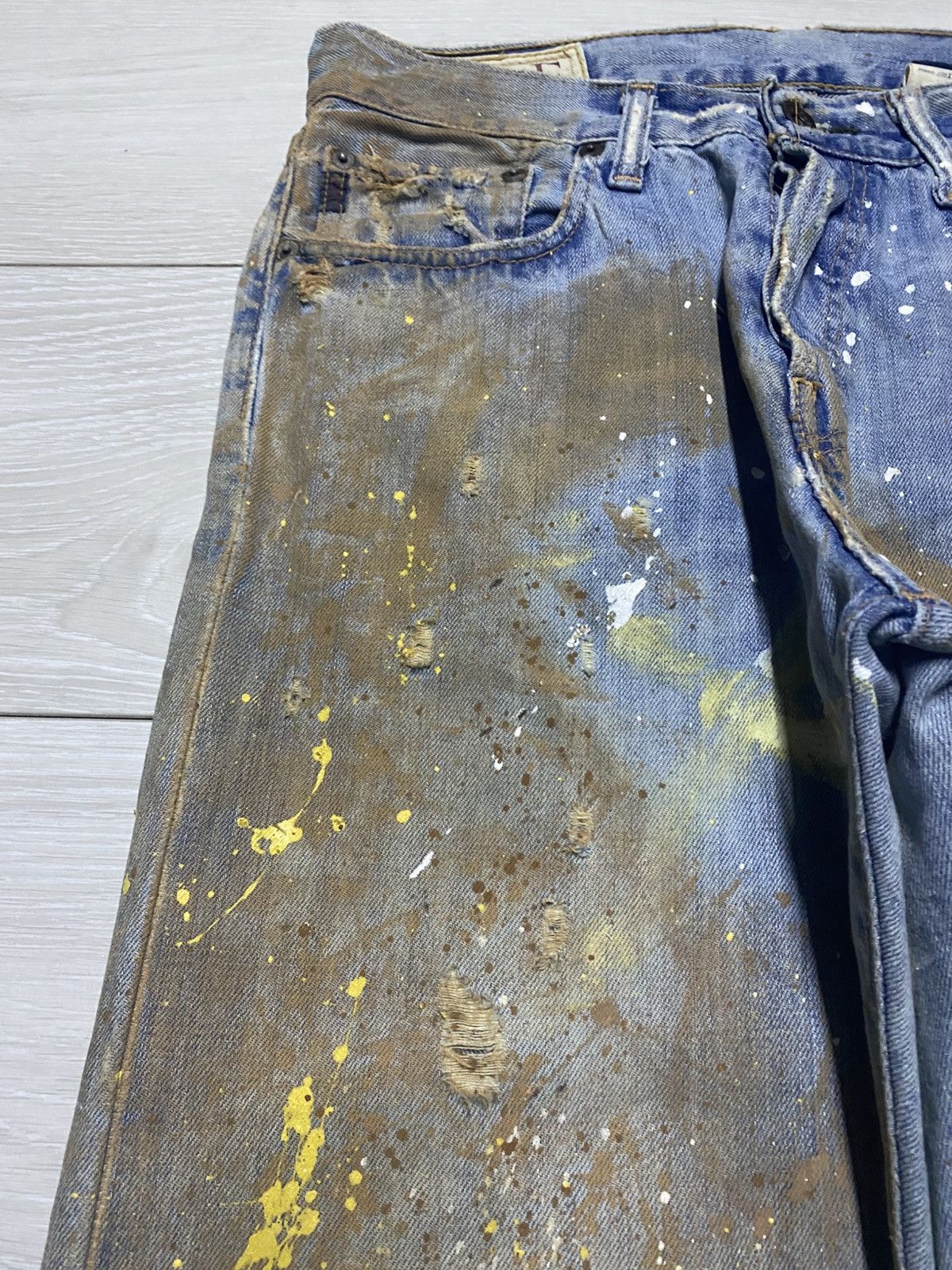 Seditionaries Vintage Handcraft Ambercrombie And Fitch Mud Wash Baggy Jean Size US 32 / EU 48 - 7 Thumbnail