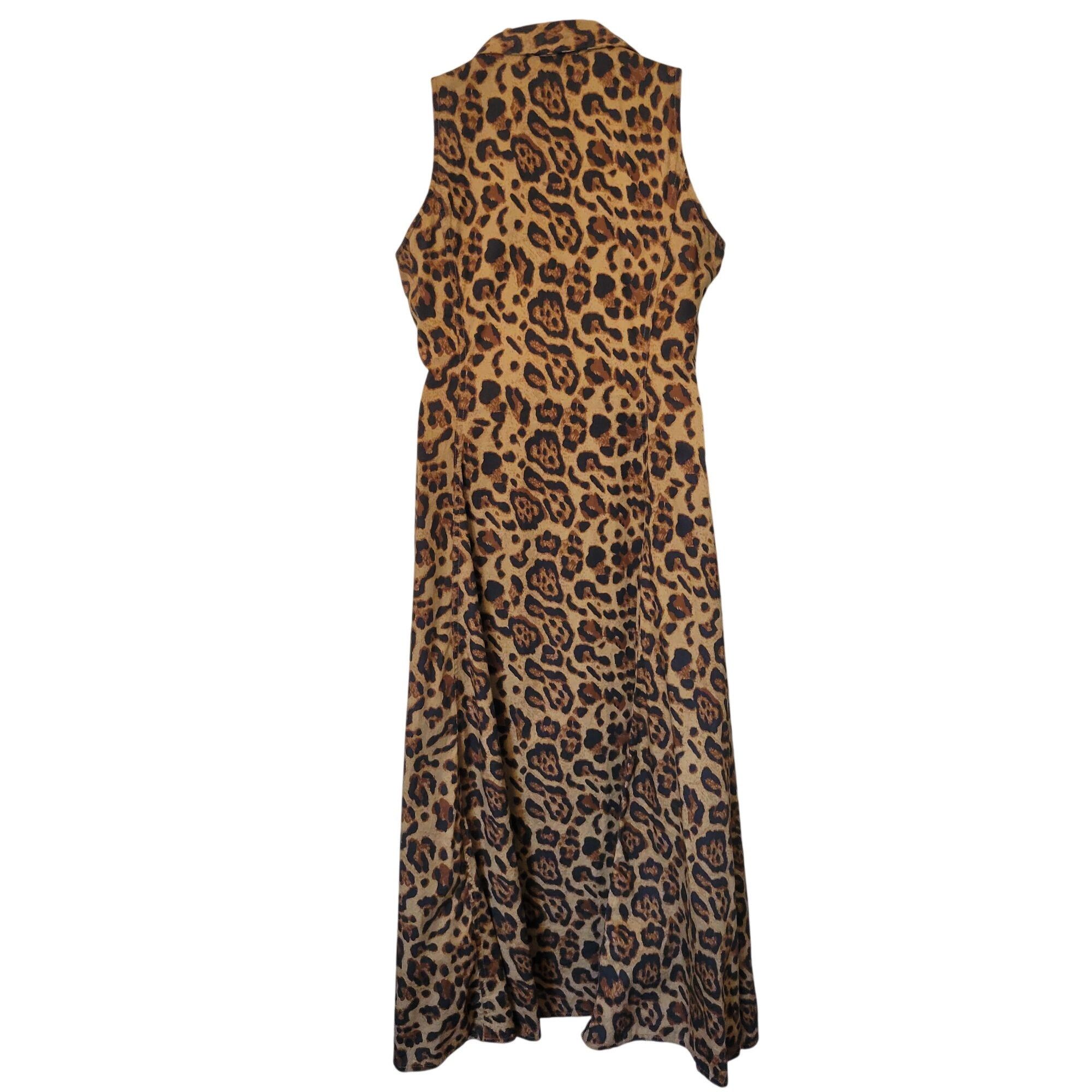 Vintage Vintage Newport News 12 Leopard Print Sleeveless Snap Down M Size XL / US 12-14 / IT 48-50 - 3 Thumbnail