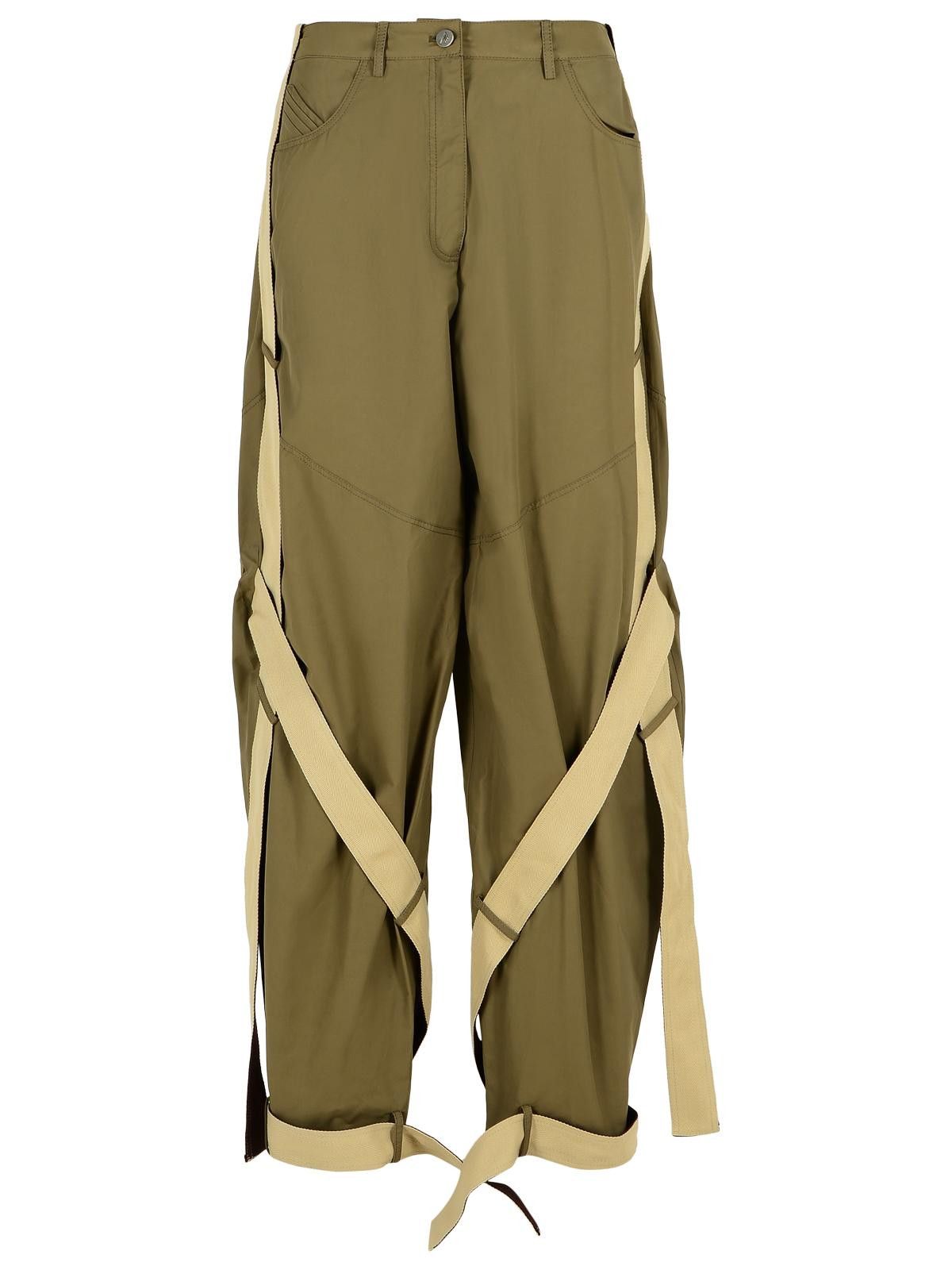 The Attico THE ATTICO Green Cotton Blend Pants Size 26" / US 2 / IT 38 - 1 Thumbnail