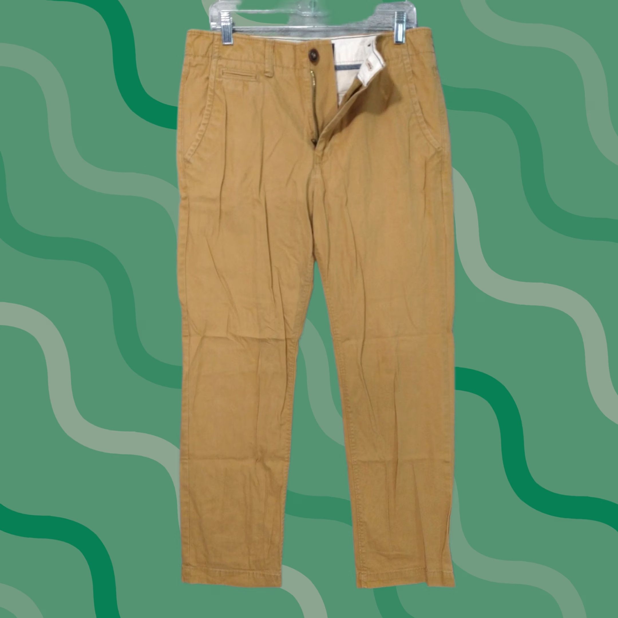 American Eagle Outfitters American Eagle Outfitters Pants Mens 31x32 Beige Chino Flat Front Straight Regular Wool? (Note: Original does not include wool—placeholder) Size US 31 - 1 Thumbnail