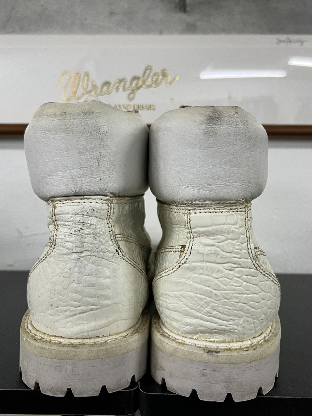 14th Addiction Juvenile Delinquent Balenciaga Style Crocodile Leather Boots Size US 9.5 / EU 42-43 - 16 Thumbnail