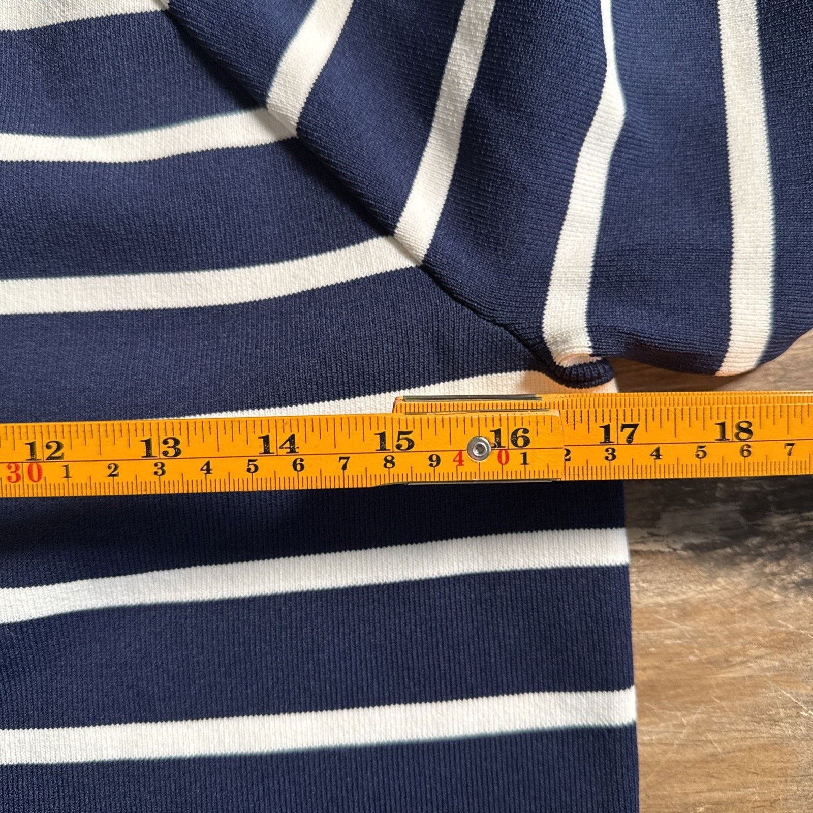 Lauren Ralph Lauren Lauren Ralph Lauren Striped Mock Neck Sweater Navy/White Size L / US 10 / IT 46 - 7 Thumbnail
