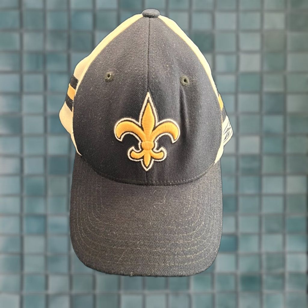 Reebok VINTAGE Reebok Hat Sports Black Knit Trucker Mens Size L/XL Embroidered New Orleans Saints Size ONE SIZE - 1 Thumbnail