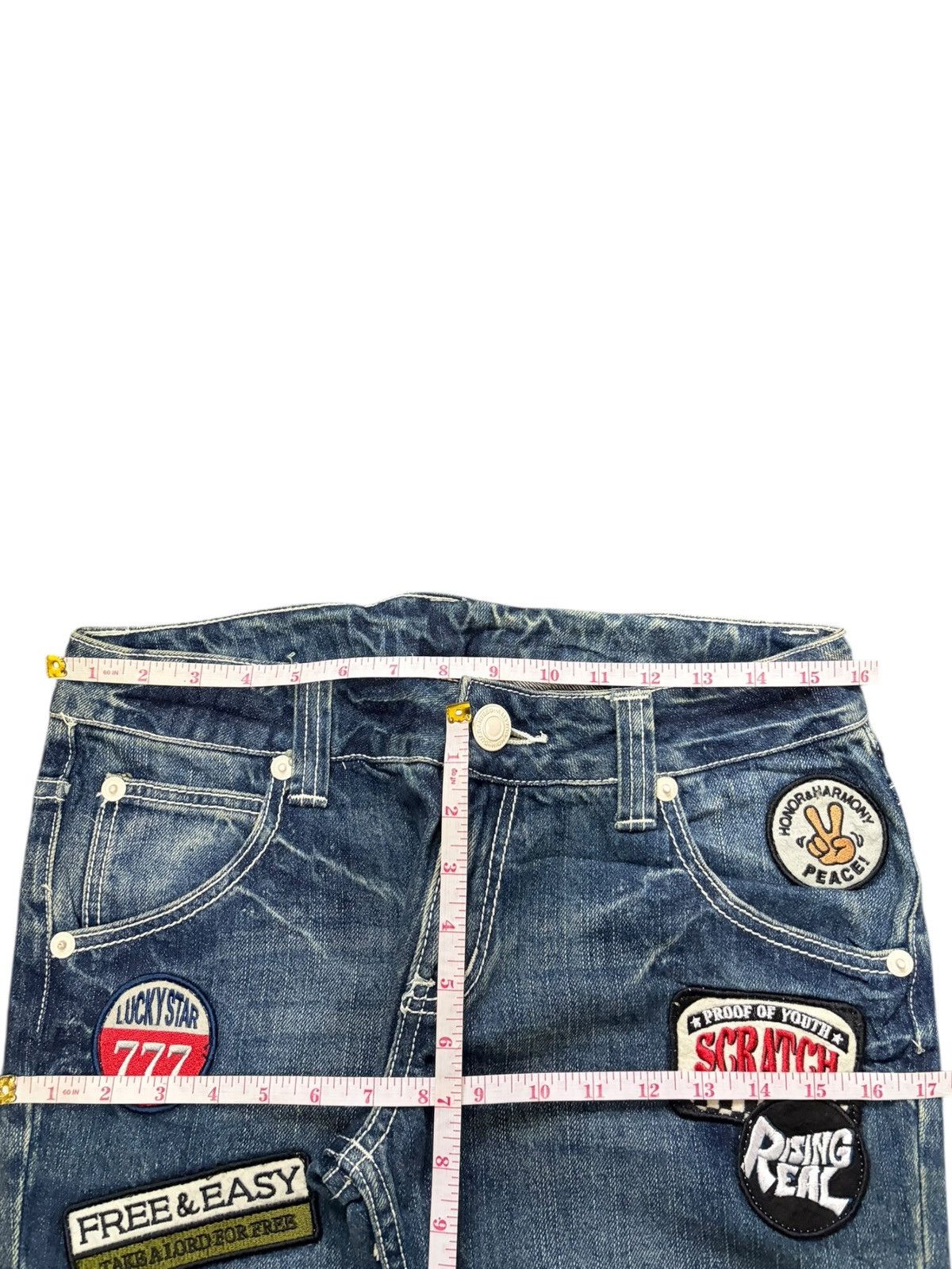 Ksubi Vintage Japanese Brand Rusty Wash Patch Distress Jeans Size 31" - 6 Thumbnail
