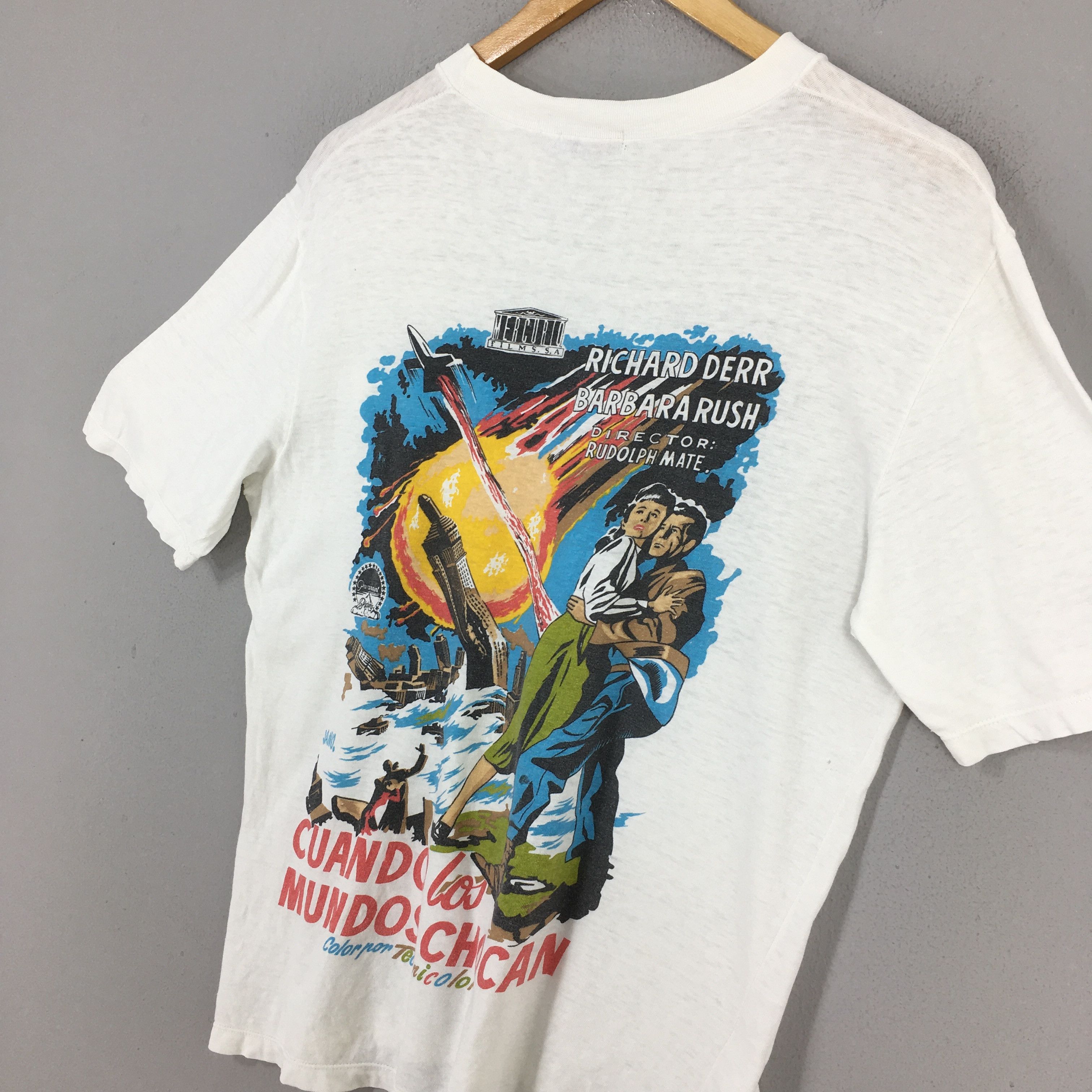 Vintage Vintage When Worlds Collide Movie Graphics Tshirt Medium Size US M / EU 48-50 / 2 - 8 Thumbnail
