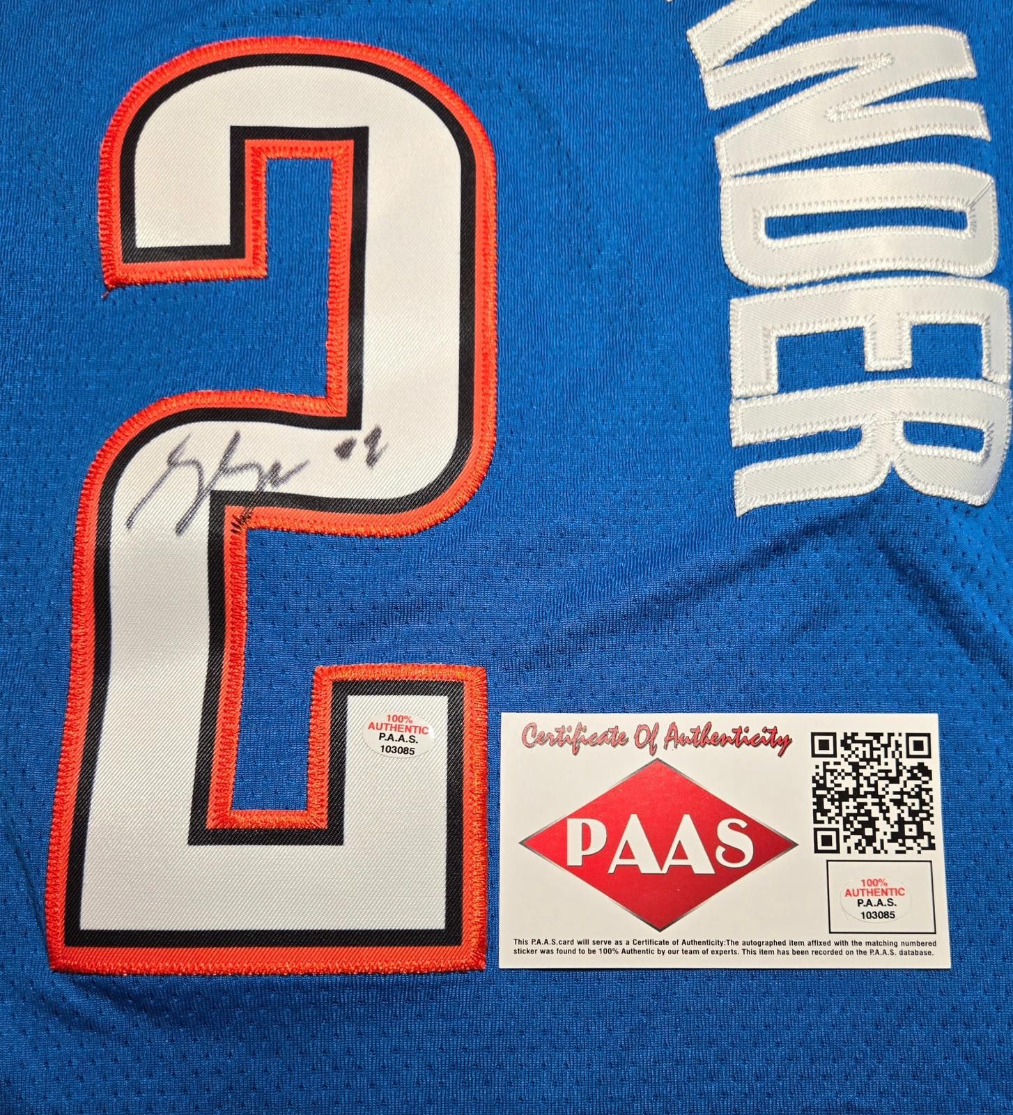 Other Shai Gilgeous-Alexander signed basketball jersey COA (XL) Size ONE SIZE - 4 Thumbnail