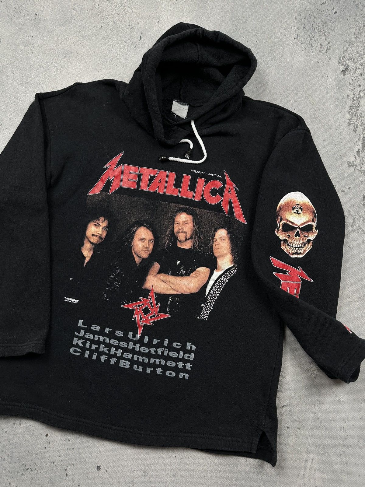 Band Tees Rare Vintage Metallica Band Hoodie Skull Over Print Black Size M / US 6-8 / IT 42-44 - 7 Thumbnail