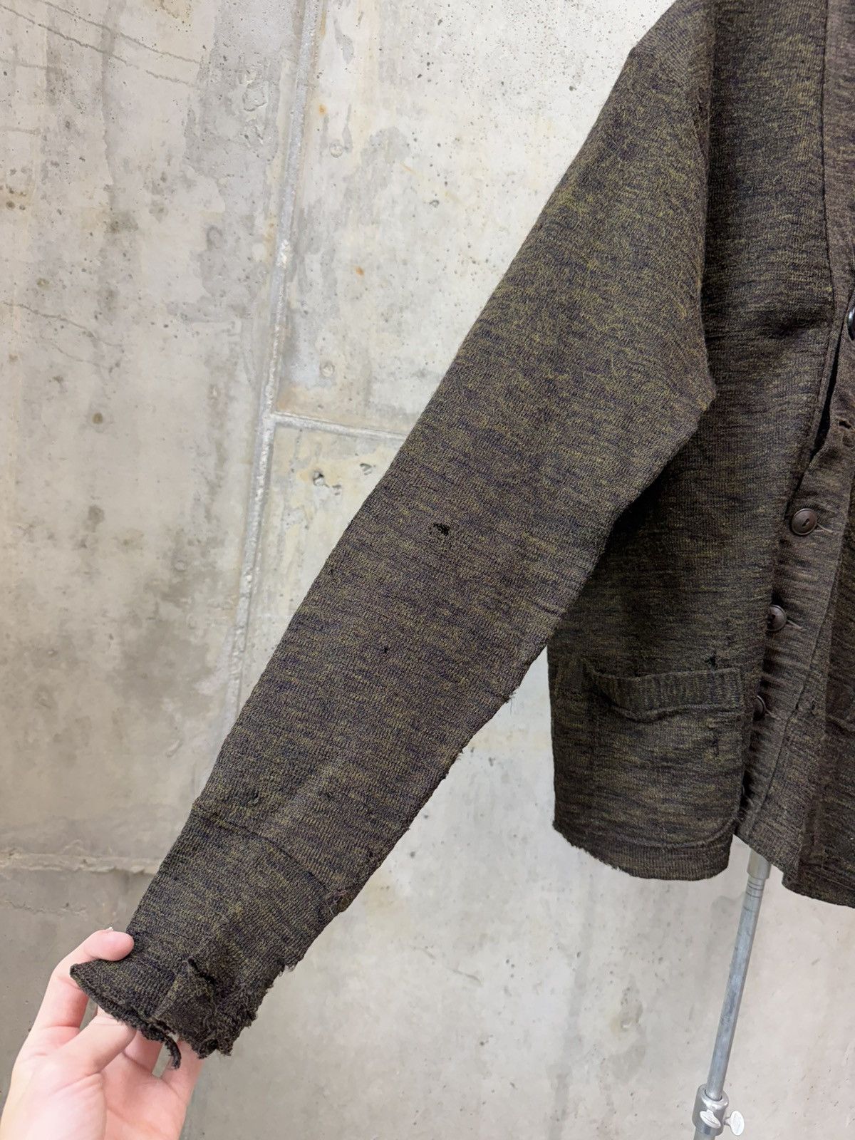 Vintage 30s 40s Thrashed Wool Cardigan Sweater ERD Grunge Size US M / EU 48-50 / 2 - 5 Thumbnail