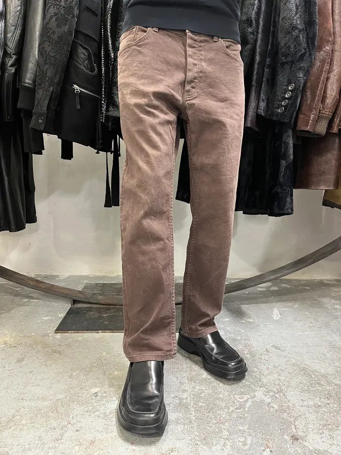 Helmut Lang × Vintage Helmut Lang Brown Classic Faded Pants Size US 32 / EU 48 - 5 Thumbnail
