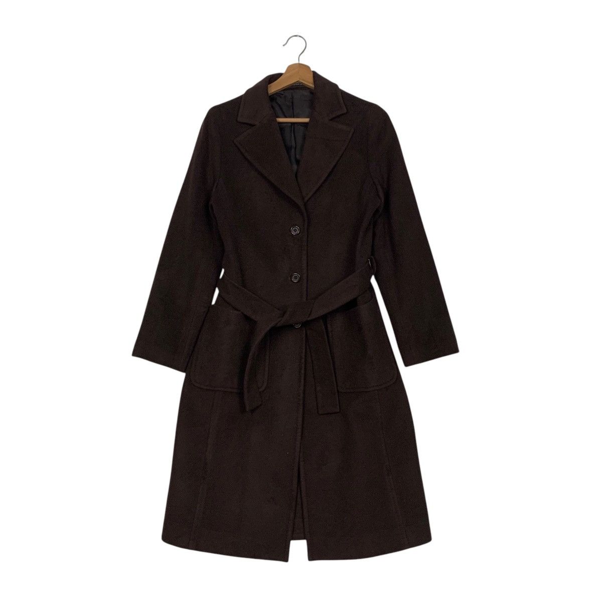 Japanese Brand INED Brown Wool Cashmere Overcoat / Jacket #2696-C121 Size M / US 6-8 / IT 42-44 - 1 Thumbnail