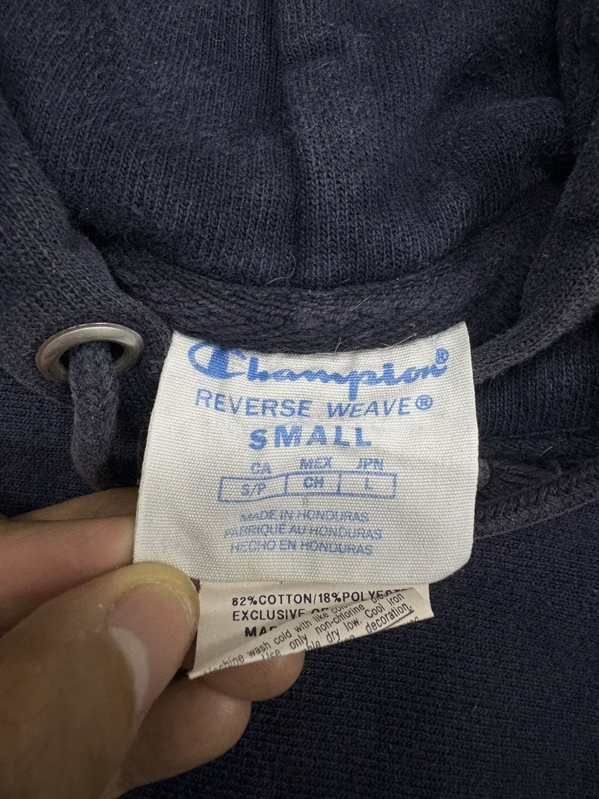 Champion Rare Champion Reverse Weave Navy Hoodie Fairly Faded Size US S / EU 44-46 / 1 - 2 Thumbnail