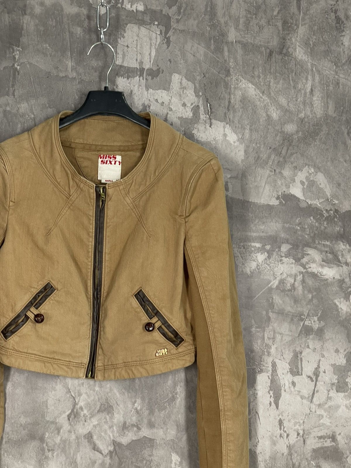 Miss Sixty × Vintage Miss Sixty Y2K Vintage Denim Zip Racing Jacket Size S / US 4 / IT 40 - 3 Thumbnail