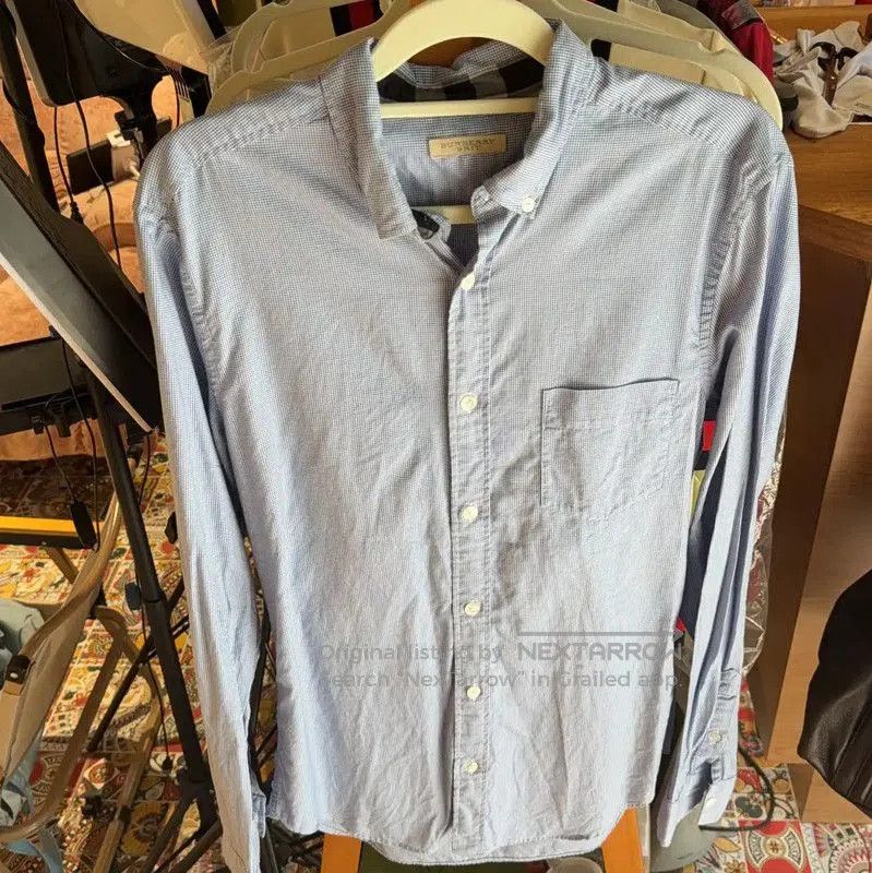 Burberry Burberry Blue Cotton Long Sleeve Shirt. Size US S / EU 44-46 / 1 - 1 Thumbnail
