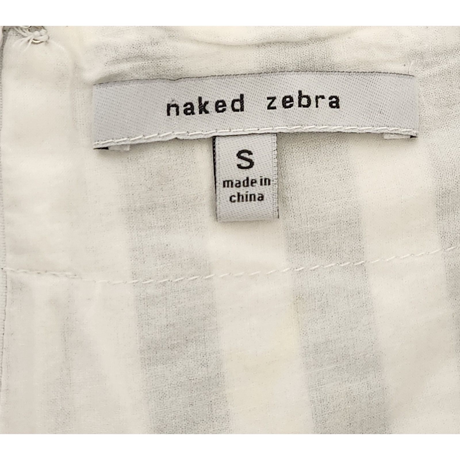 Other Naked Zebra Gray White Striped High Waisted Shorts Small Size 28" / US 6 / IT 42 - 4 Thumbnail