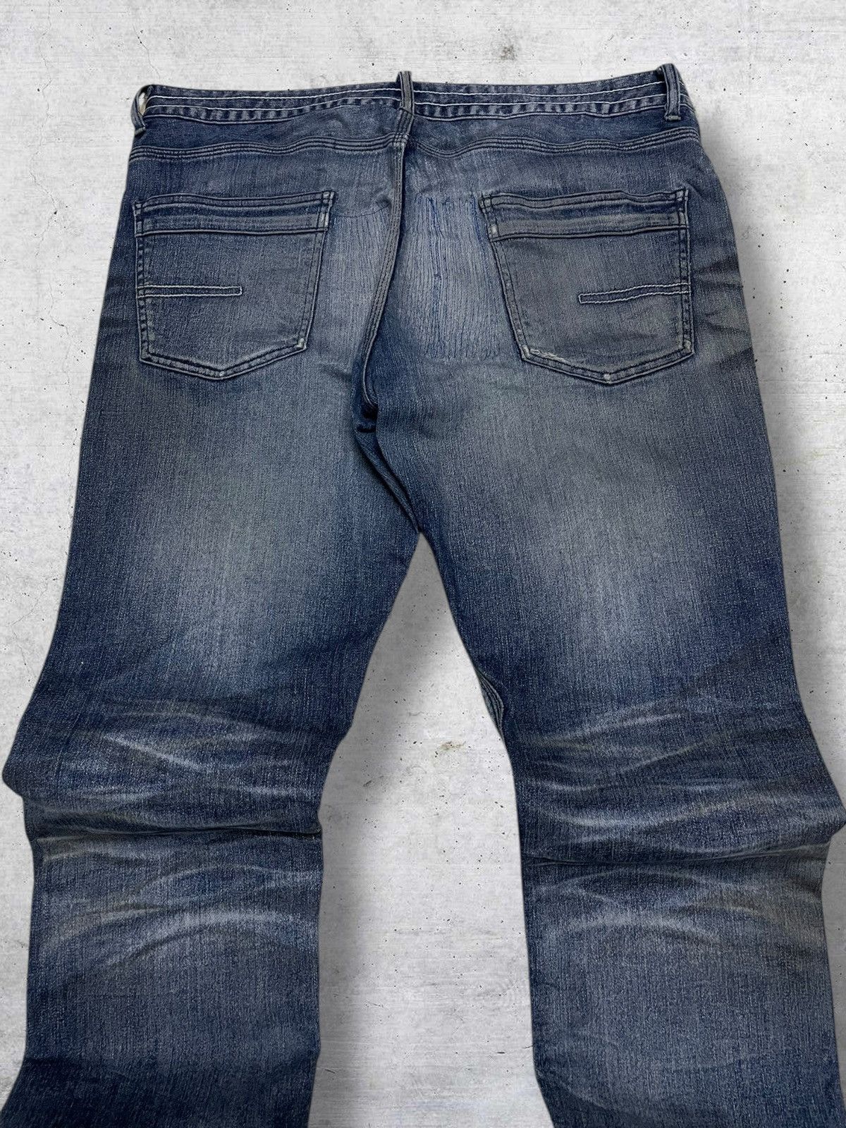 semanticdesign RARE VINTAGE HIGH STREET JAPAN CRAFTMANSHIP DISTRESSED DENIM Size US 33 - 12 Thumbnail