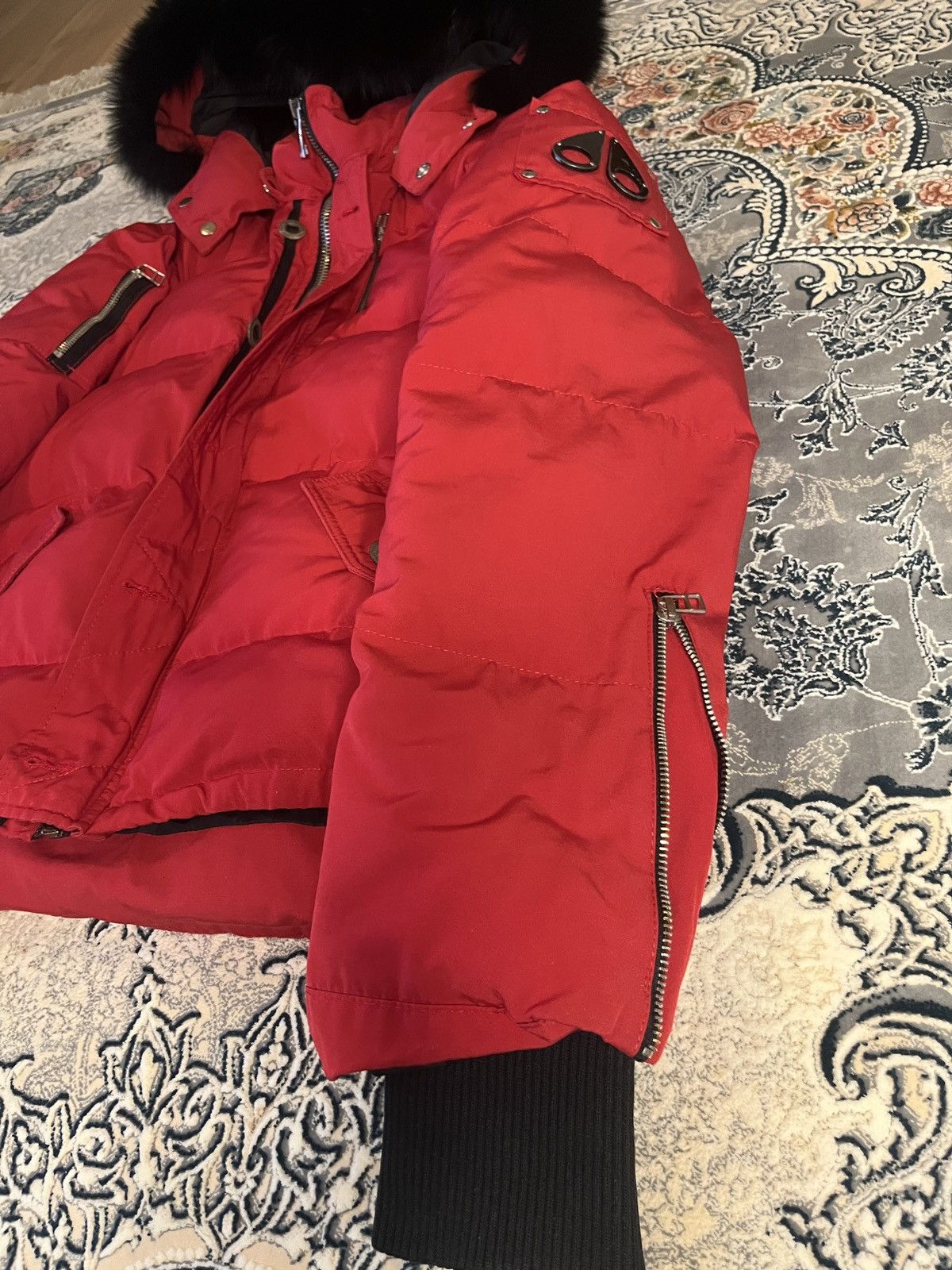 Moose Knuckles Red women’s Moose knuckles puffer jacket with fur hood Size L / US 10 / IT 46 - 4 Thumbnail