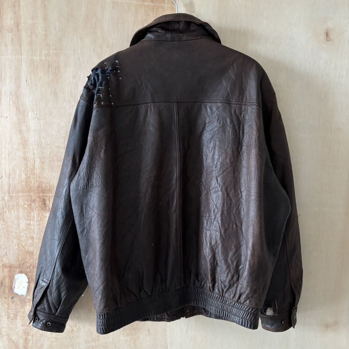 Lee Vintage 90s Lee Lined Story Of Golf Leather Jacket Size US L / EU 52-54 / 3 - 7 Thumbnail