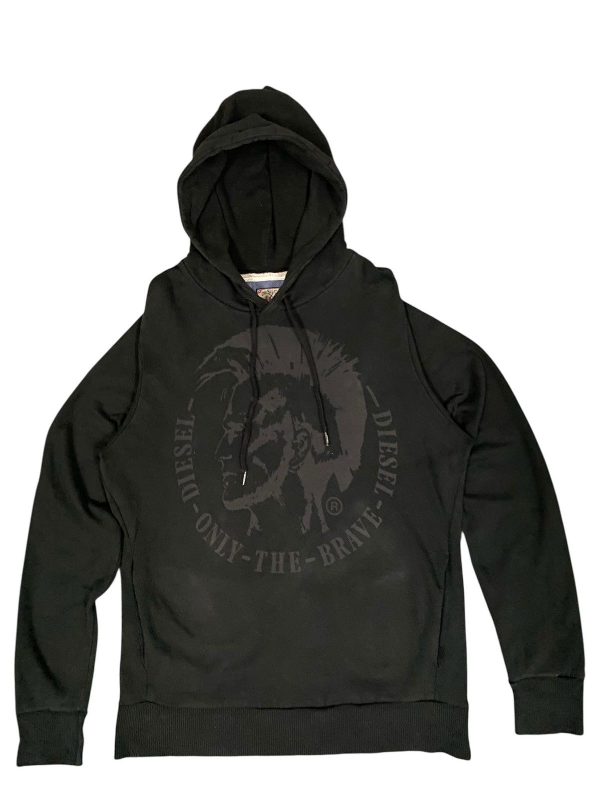Diesel Vintage Diesel Big Logo Punk Black Hoodie Size US XL / EU 56 / 4 - 1 Thumbnail