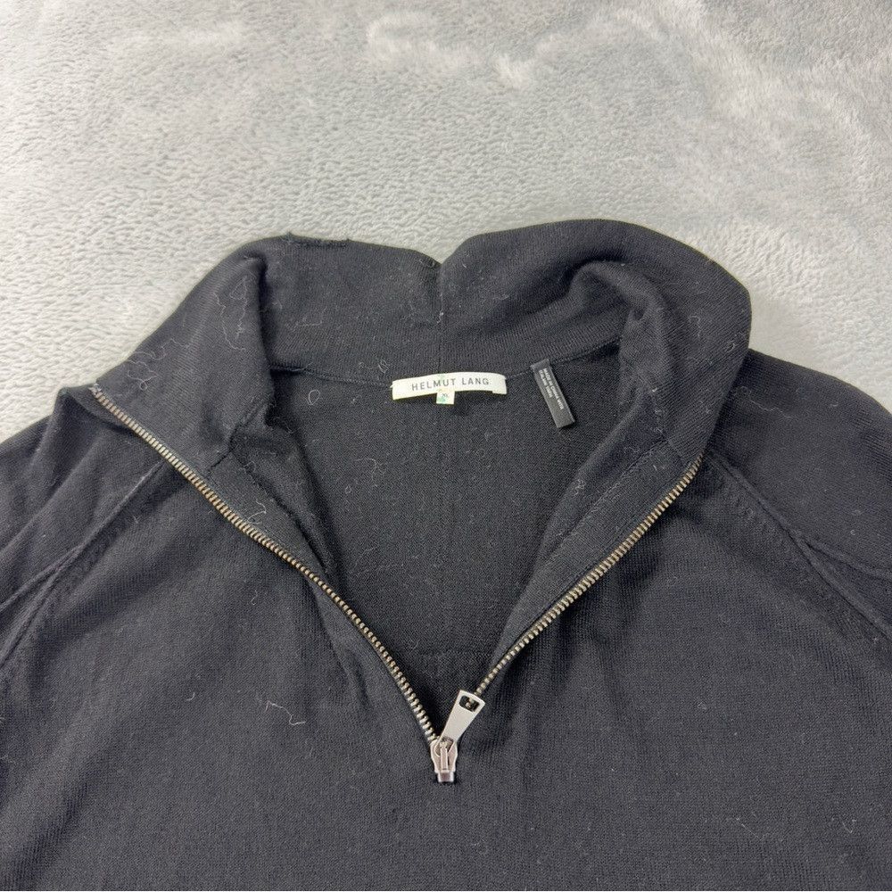 Helmut Lang Helmut Lang Men's Size XL 100% Wool 1/4 Black Zip Up Jacket Size US XL / EU 56 / 4 - 4 Thumbnail