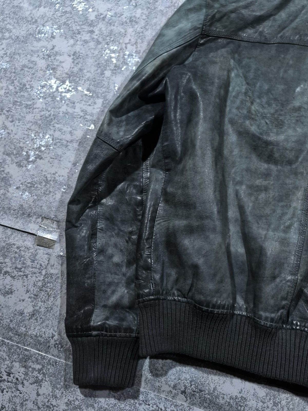 Leather avantgarde dark green hedi slimane type bomber jacket Size US L / EU 52-54 / 3 - 5 Thumbnail