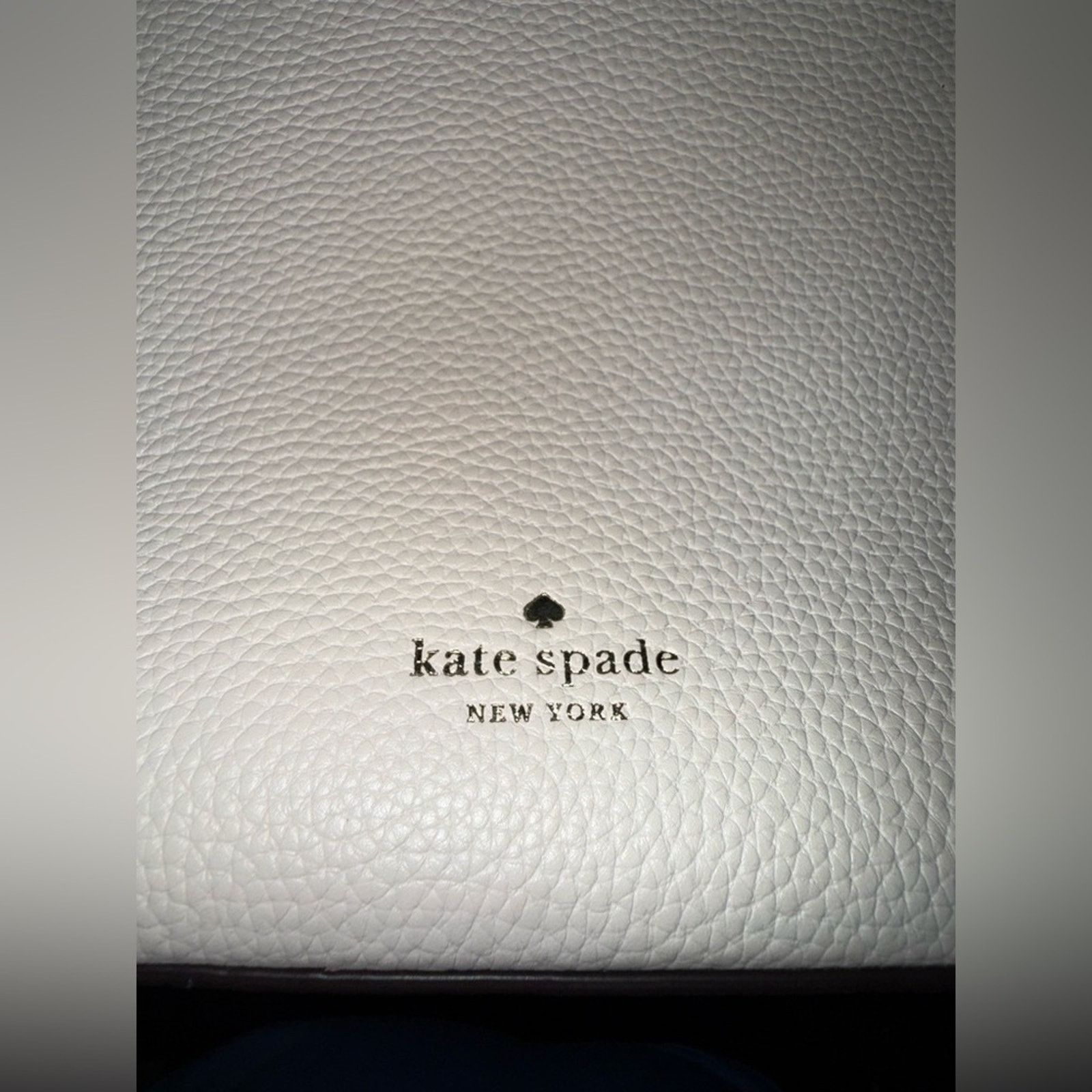 Kate Spade Kate Spade Hayes Ivory Pebbled Leather Double Handles Tote Size ONE SIZE - 6 Thumbnail