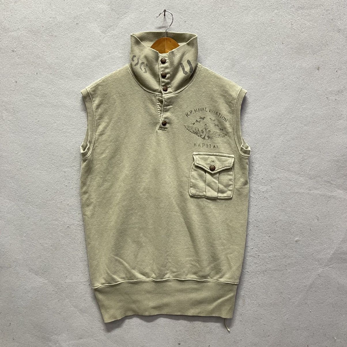 Kapital Kapital Sleeveless High Neck Sweat Vest / Mock Neck Pullover Size US M / EU 48-50 / 2 - 1 Thumbnail