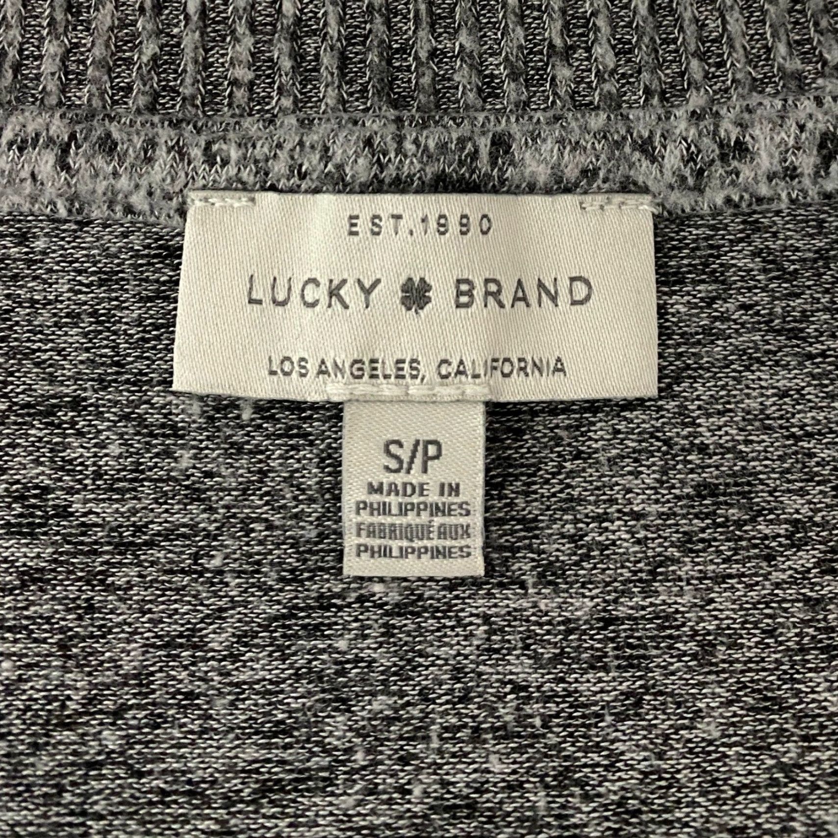 Lucky Brand Lucky Brand Womens V Neck Tunic Top Gray Knit Size S Lightweight Long Sleeve Relaxed Fit Side Slit V-Neck Sweater Dress? Size S / US 4 / IT 40 - 6 Thumbnail