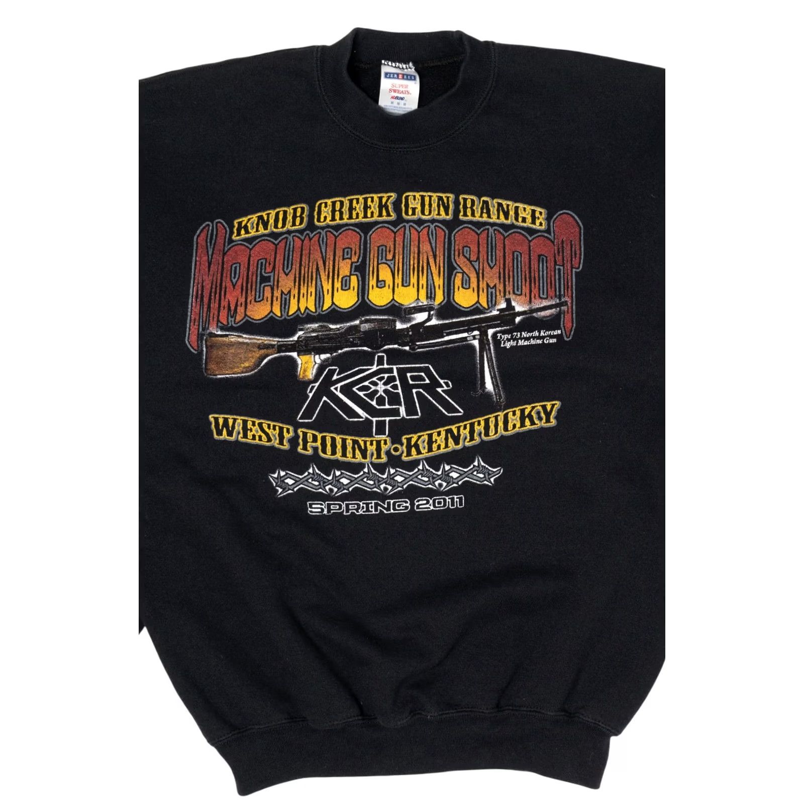 Jerzees Knob Creek Gun Range Machine Gun Shoot Kentucky Sweatshirt (2010s) Size US M / EU 48-50 / 2 - 5 Thumbnail
