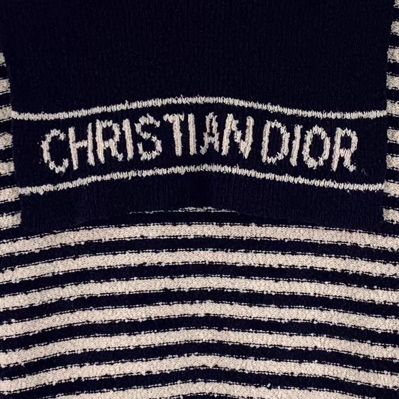 Dior Dior Blue and white striped navy collar cotton slogan logo Size XS / US 0-2 / IT 36-38 - 5 Thumbnail