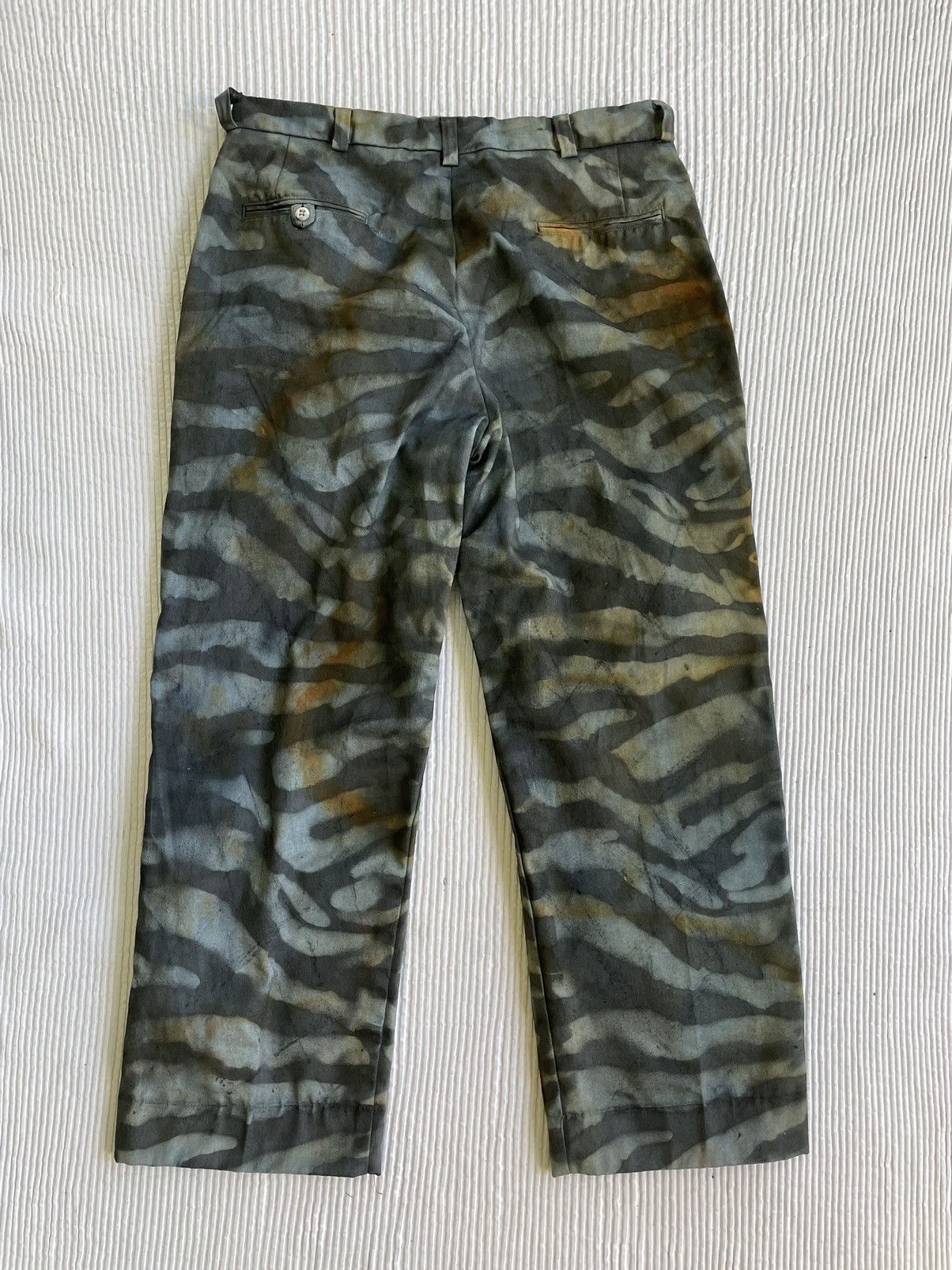 Handmade Rust Indigo Paint Grr Bb Hand Camo Tiger Stripe Pants Size US 33 - 9 Thumbnail