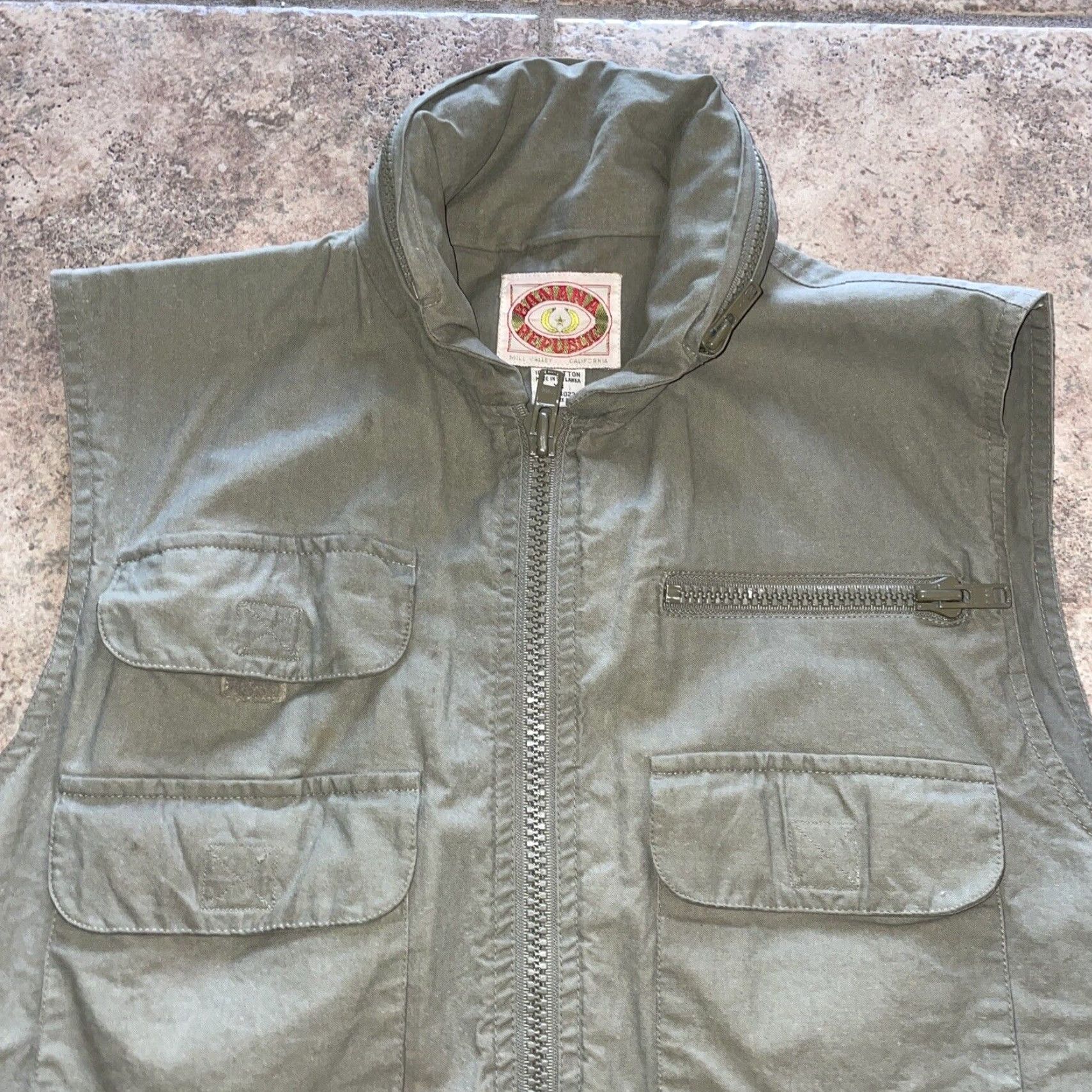 Banana Republic VINTAGE Banana Republic Safsri Gray Full Zip Vest Mens XS Biker Size US XS / EU 42 / 0 - 2 Thumbnail