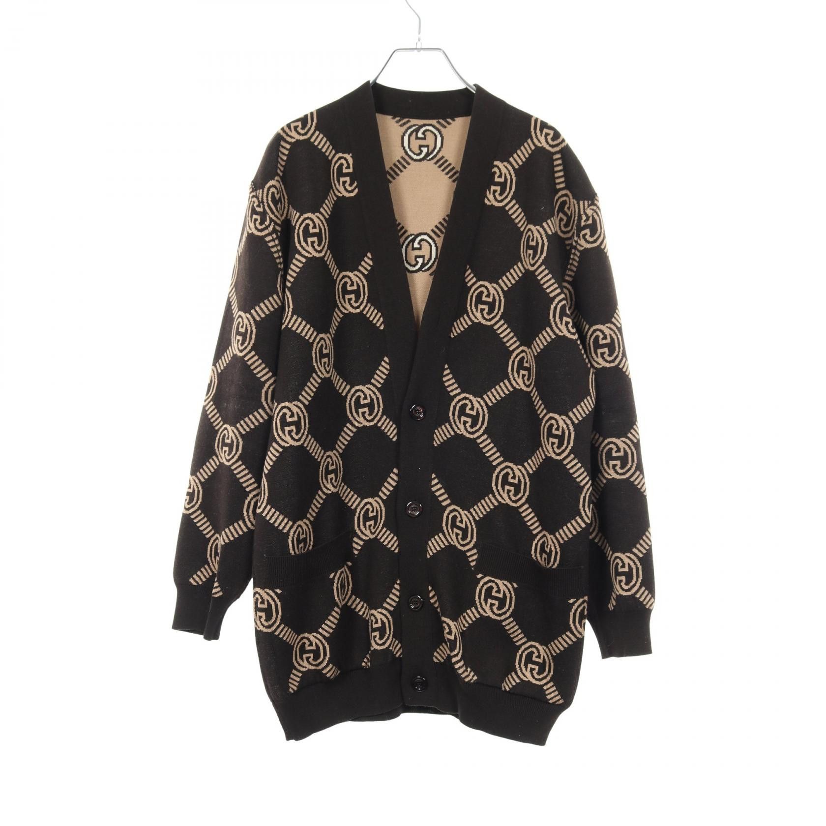 Gucci Gucci Gucci Interlocking G Wool Cardigan Textile Tops 678308 DUTY FREE for USA Size ONE SIZE - 1 Thumbnail