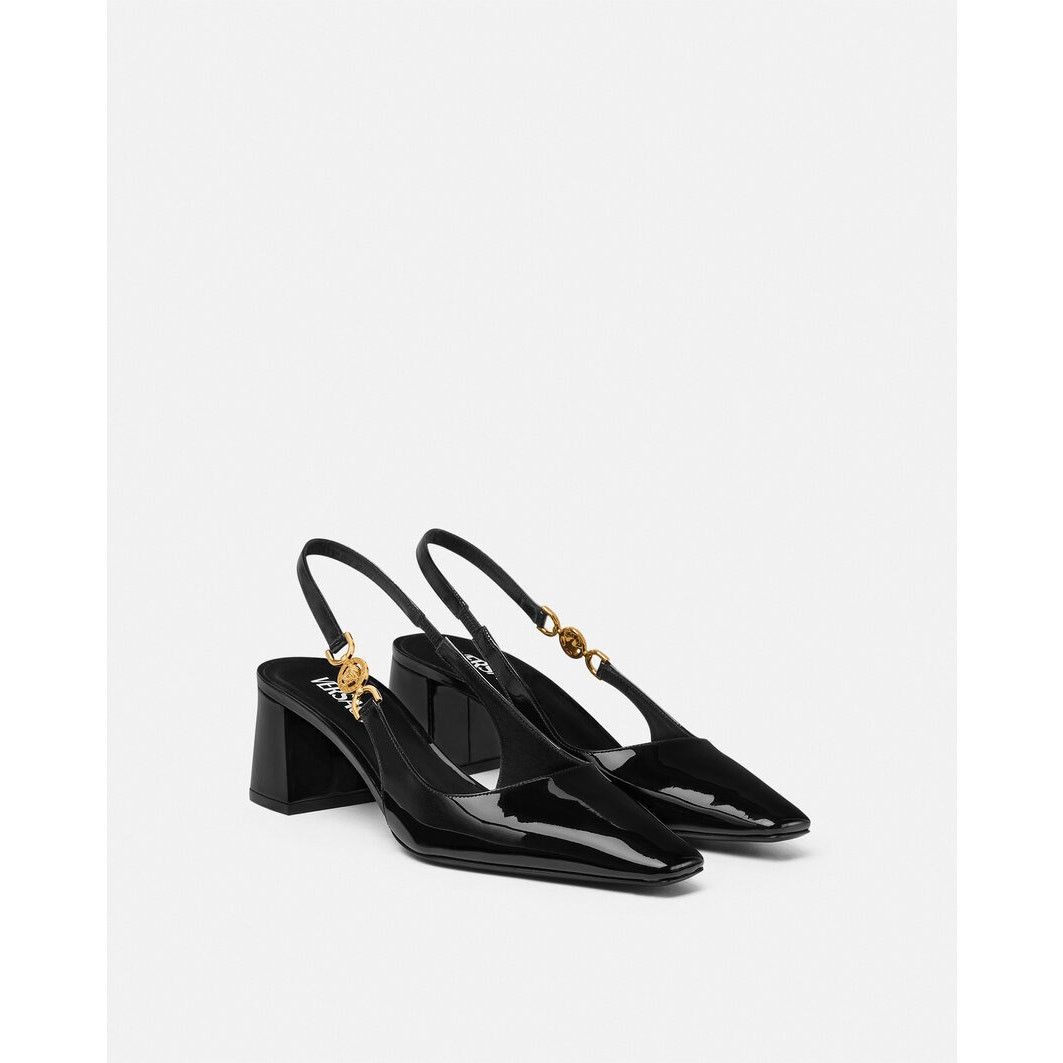 Versace Versace Medusa ’95 Low Block Slingback Pumps sz. 38 Size US 8 / IT 38 - 6 Thumbnail