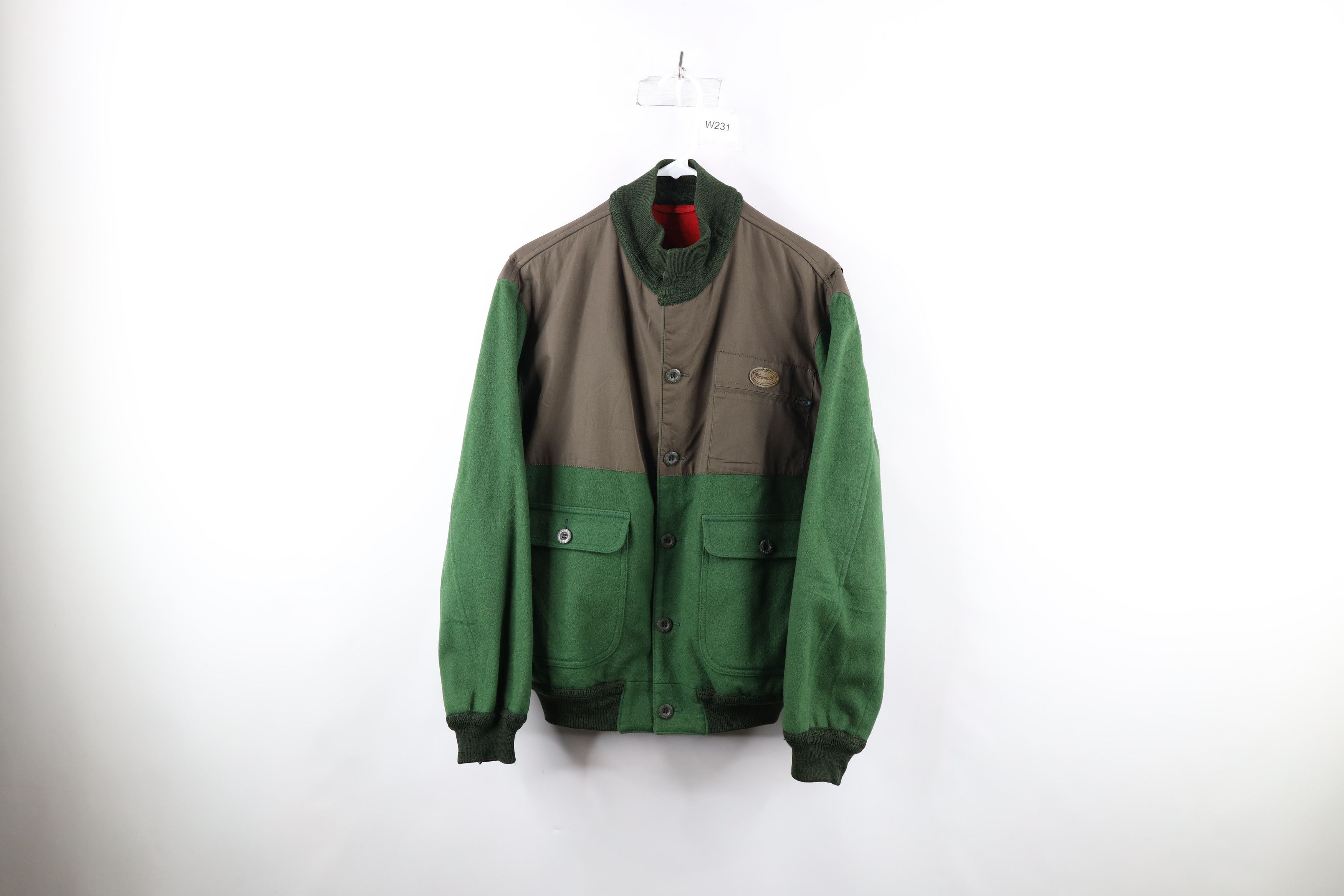image of 70's Faconnable Albert Goldberg Bomber Jacket Green, Men's (Size Medium)