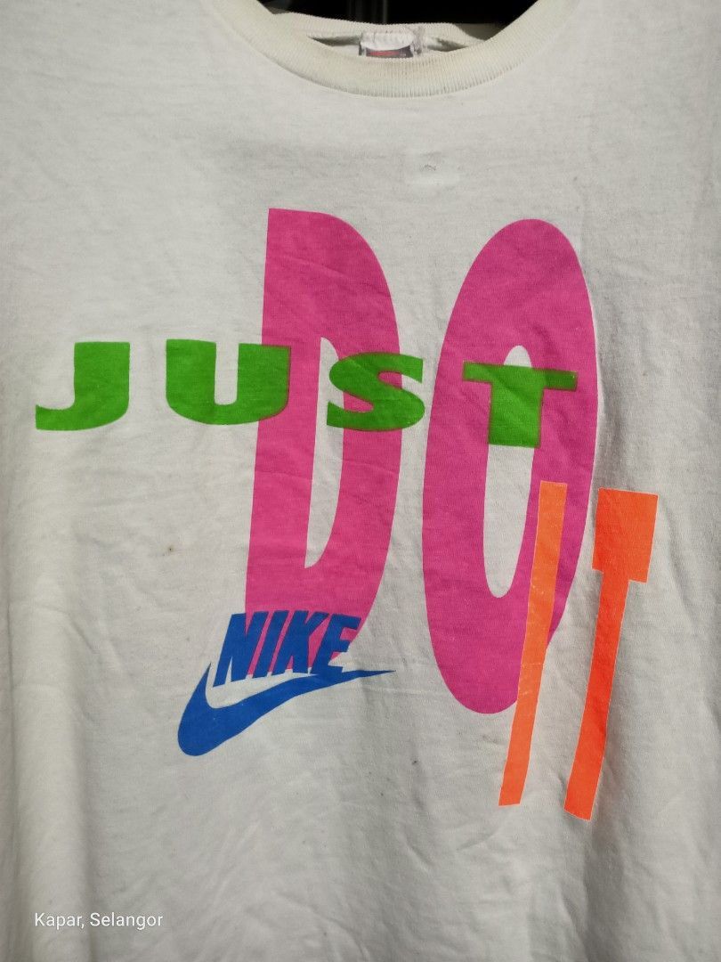Nike × Vintage Vintage 90s Nike just do it shirt Size US M / EU 48-50 / 2 - 2 Thumbnail