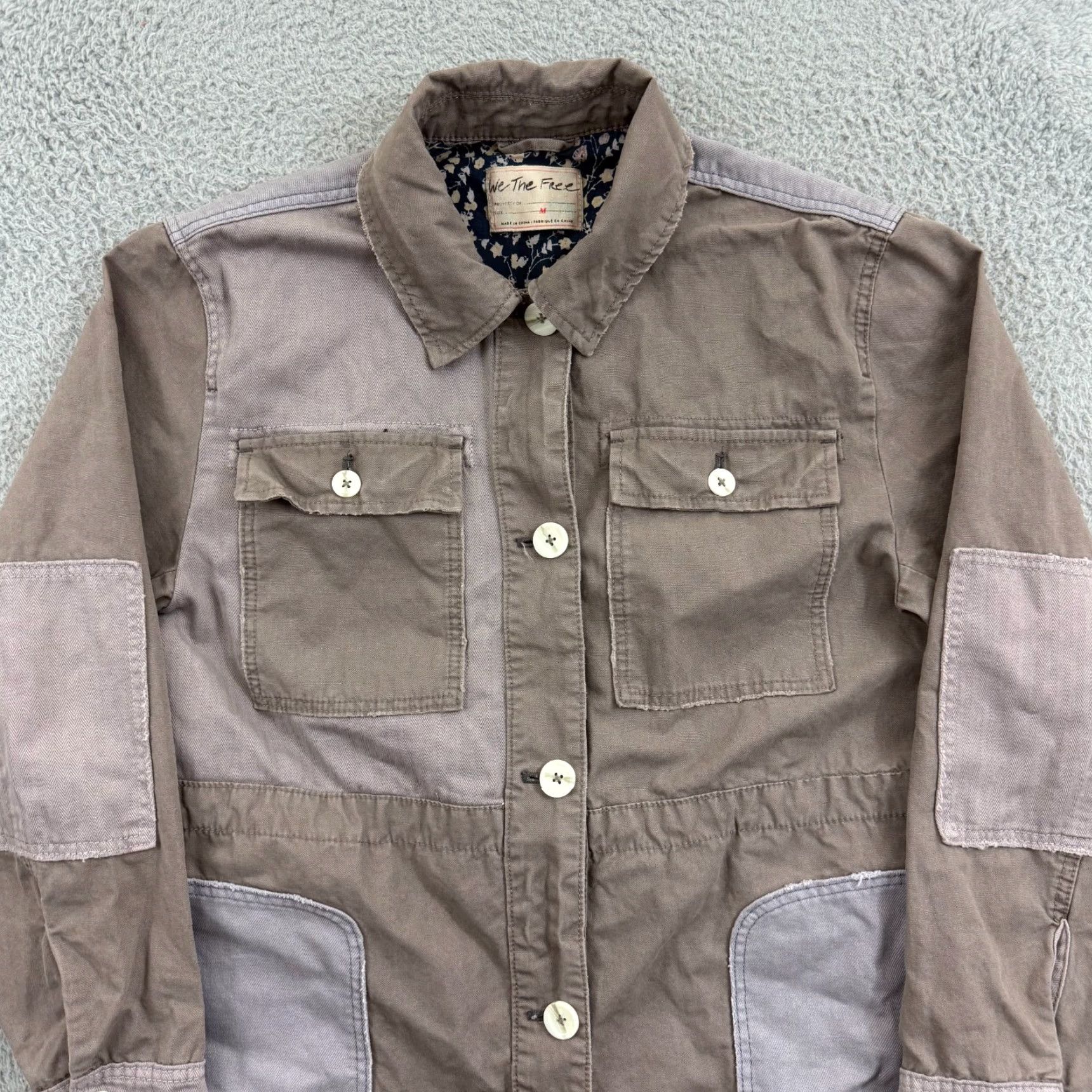 Free People VINTAGE-free People Apollo Cargo Jacket Womens Medium Oversized Button Utility Outdoor Size M / US 6-8 / IT 42-44 - 3 Thumbnail