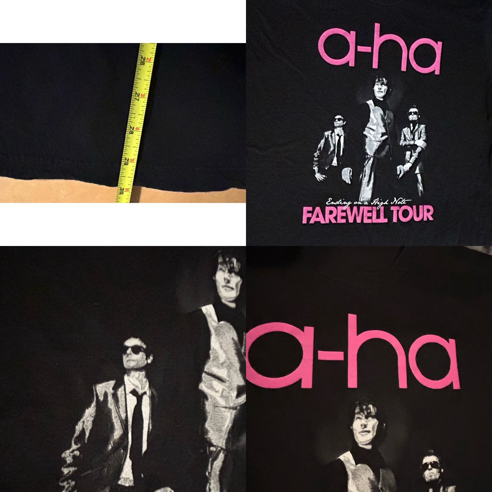 Vintage a-ha Crew Neck Shirt Men Large Black Short Sleeve Rock Logo 2010 Farewell Tour Size US L / EU 52-54 / 3 - 10 Thumbnail
