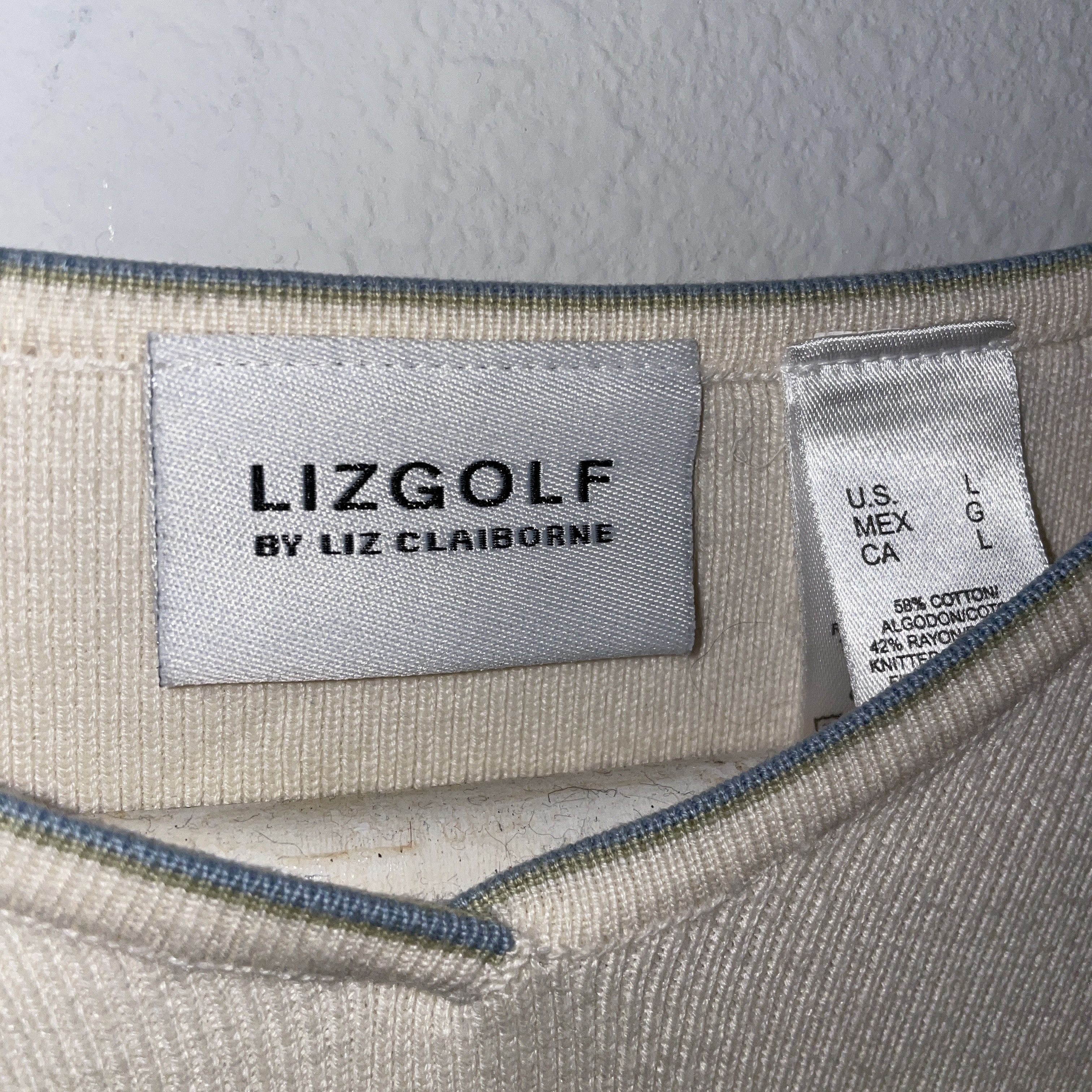 Liz Claiborne Women Liz Claiborne Golf Vintage LongSleeve Knit Sweater Size L / US 10 / IT 46 - 3 Thumbnail