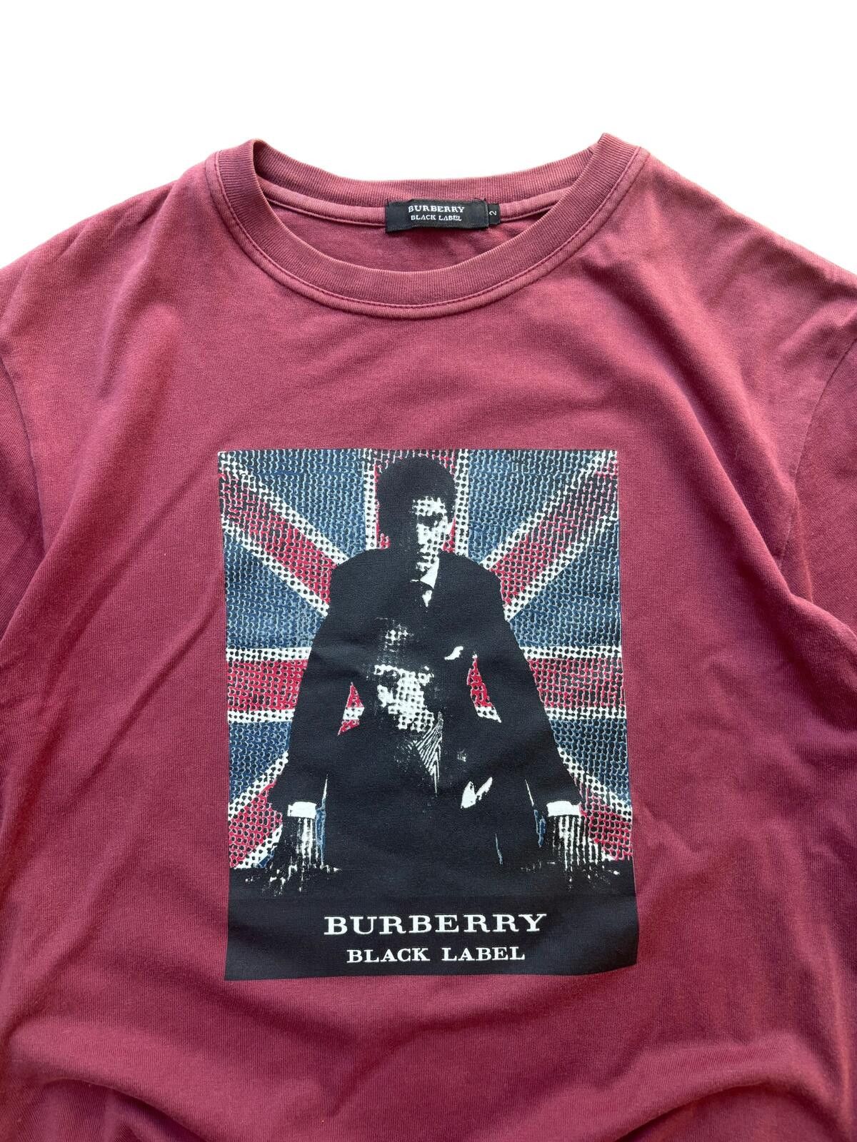 Burberry Burberry Black Label Union Jack T Shirt Purple Medium Size US M / EU 48-50 / 2 - 2 Thumbnail
