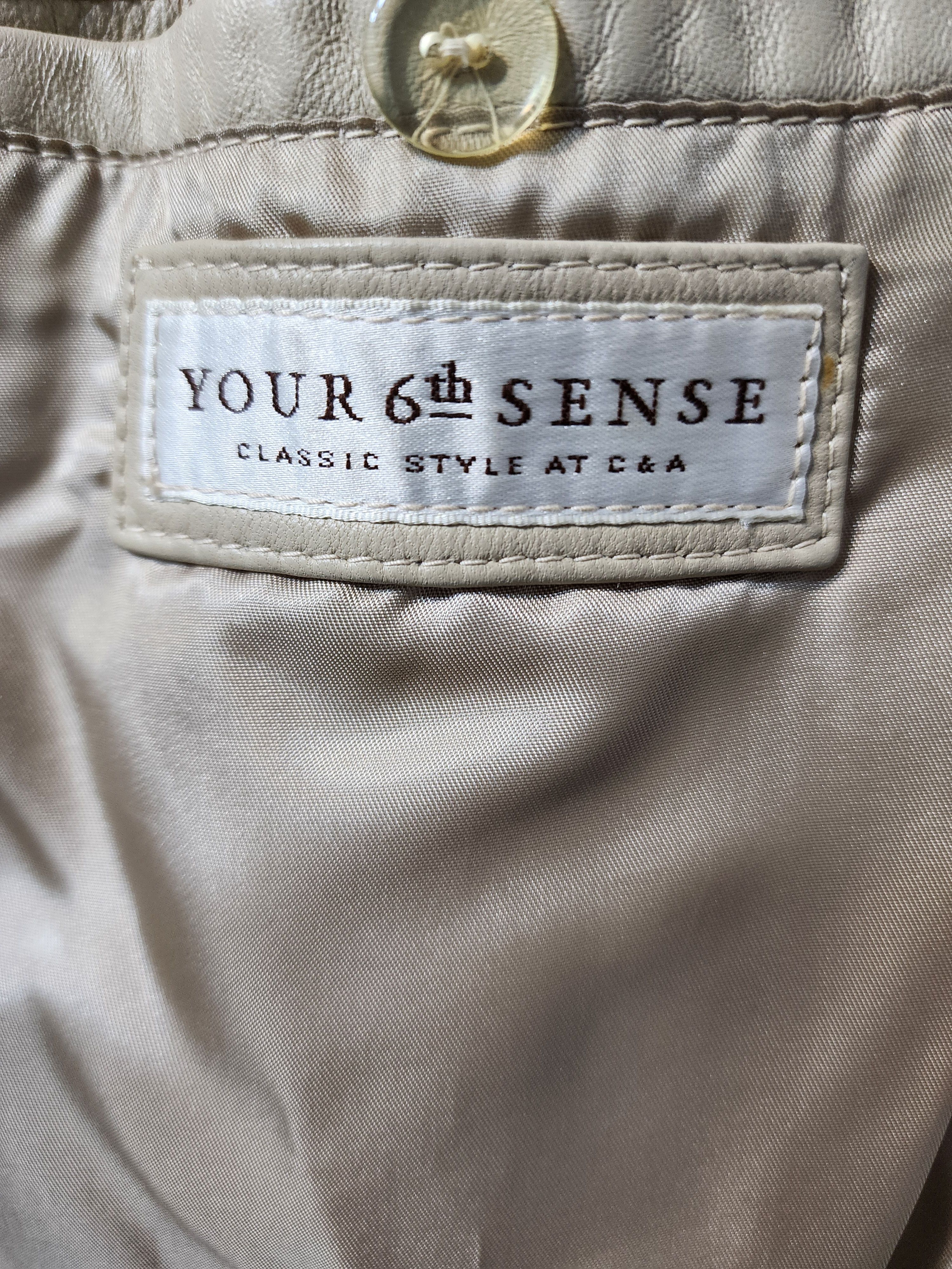 Genuine Leather Beige Leather Jacket: Women's Genuine Leather Blazer Size XL / US 12-14 / IT 48-50 - 10 Thumbnail