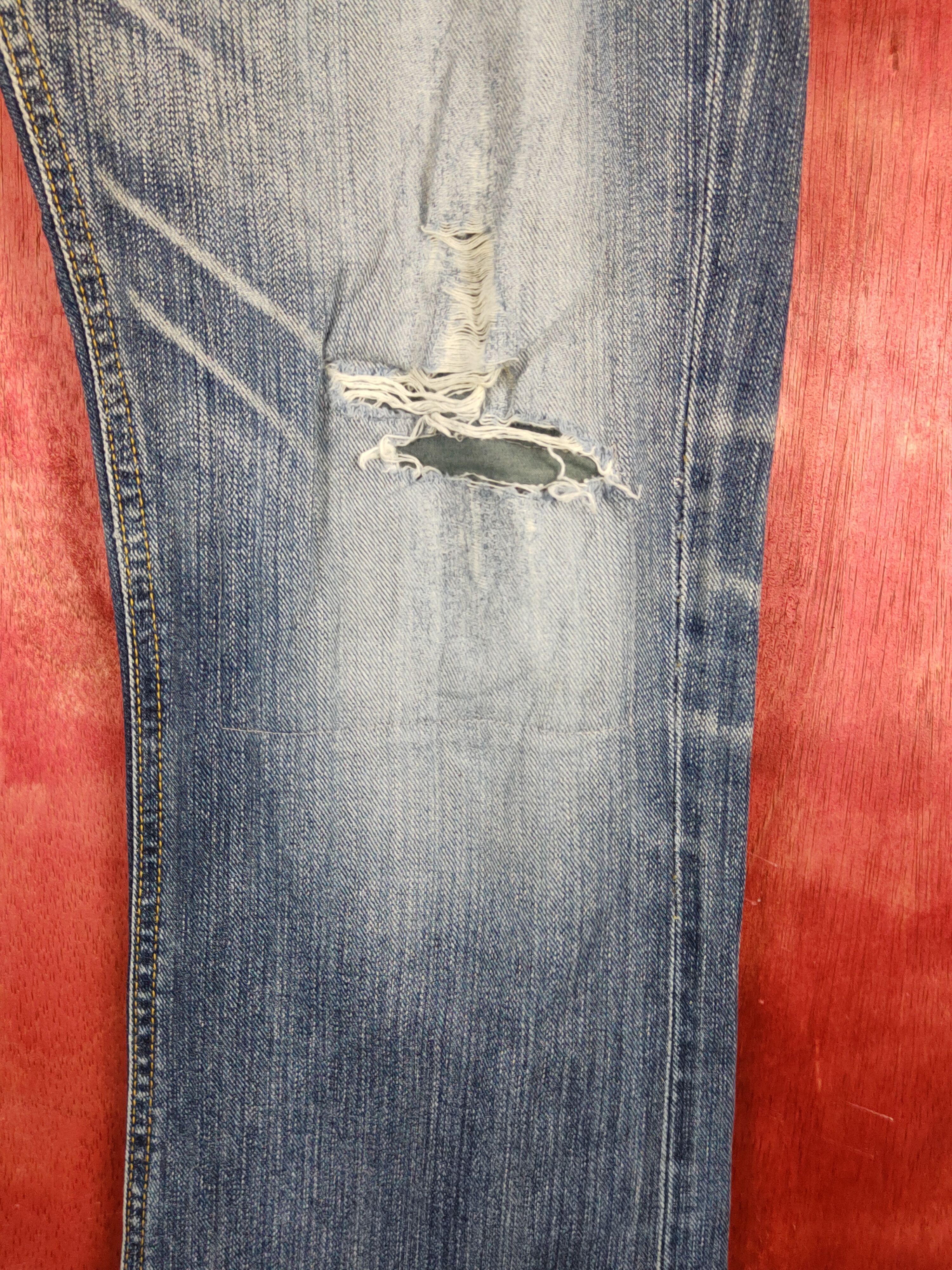 Japanese Brand Lee Blue Distressed Ripped Jeans #S2200 Size US 36 / EU 52 - 7 Thumbnail