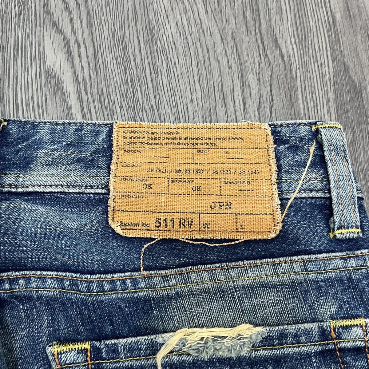 Seditionaries Edwin 511 - Skull Divino Distressed Denim 30x32 Ifsix Lgb Size US 29 - 14 Thumbnail