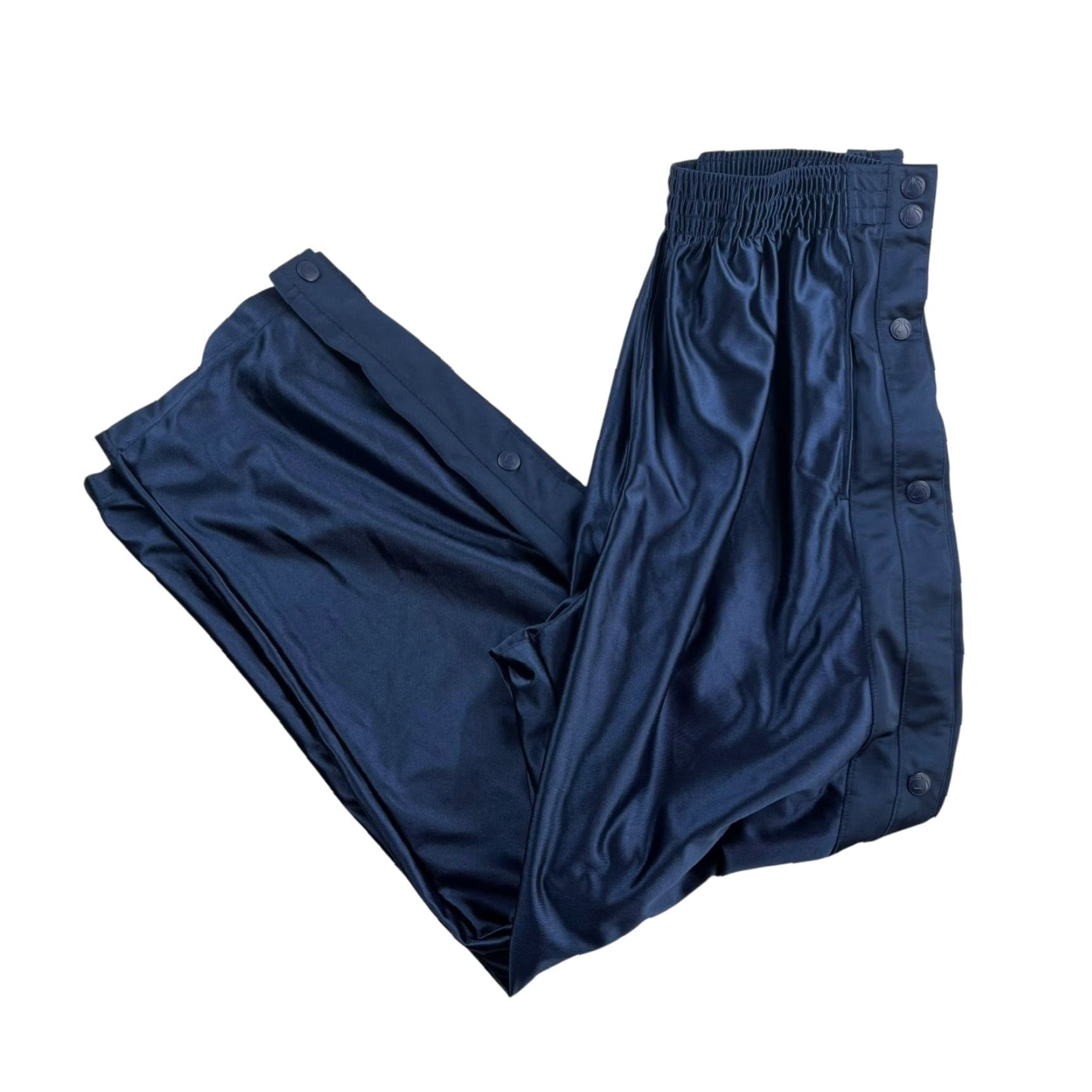 Nike VINTAGE Nike Men’s Track Pants - Pants - XL - Blue - Tear Away - Snap - Basketball Warmup - 100% Polyester - Wide-Leg - Embroidered Logo - Casual Mens Size US 36 / EU 52 - 2 Thumbnail