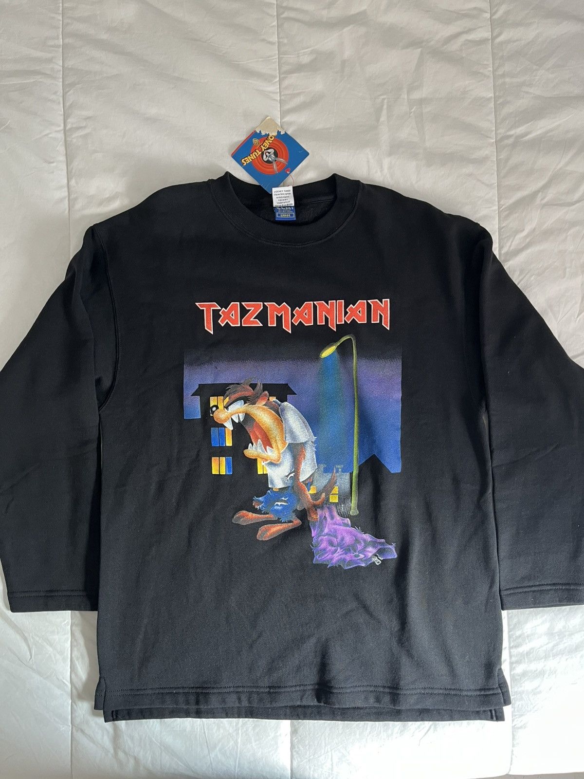 Other Vintage 90s Looney Tunes Tazmanian Devil SweatshirtDeadstock Size US L / EU 52-54 / 3 - 1 Thumbnail